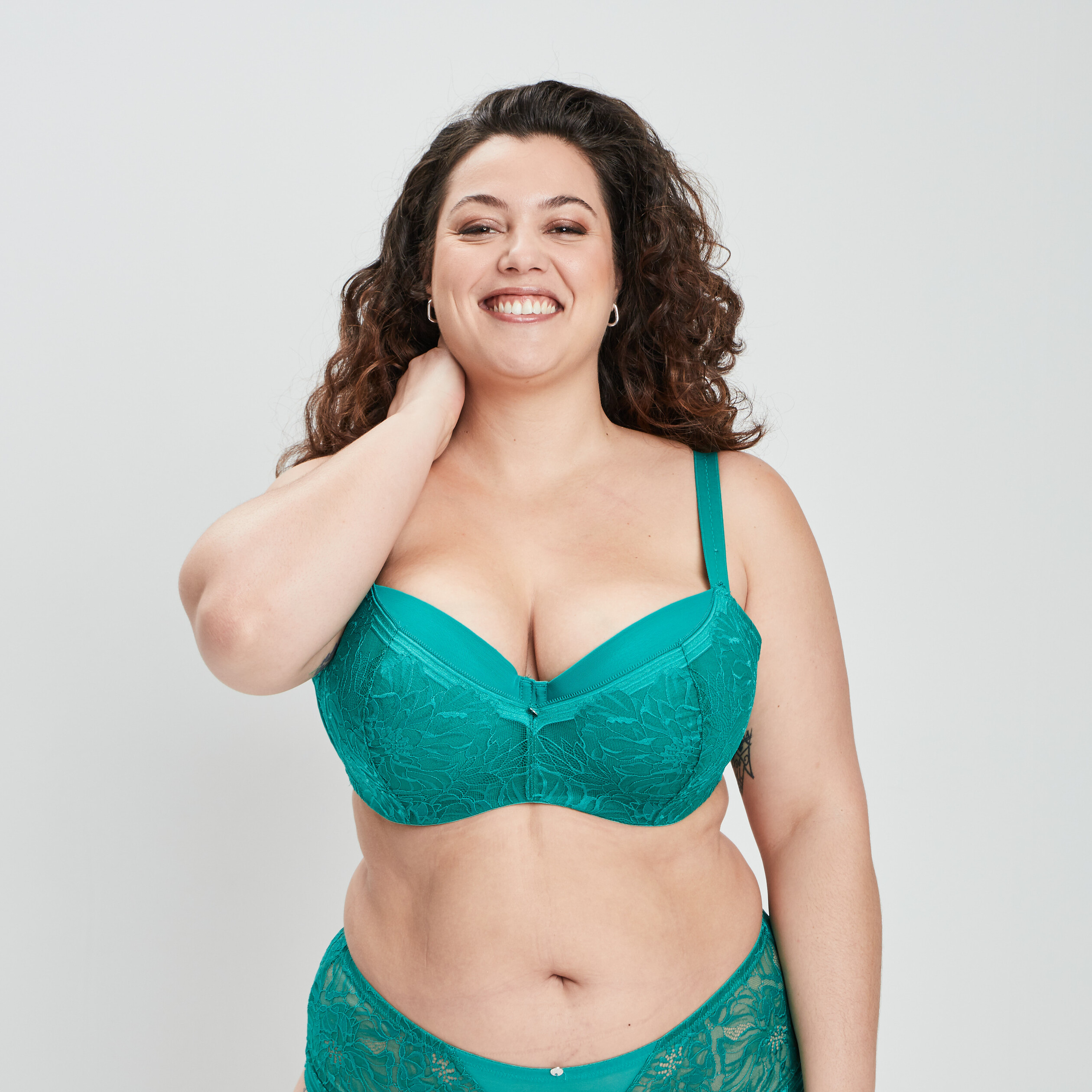 Soutien gorge corbeille vert femme grande taille