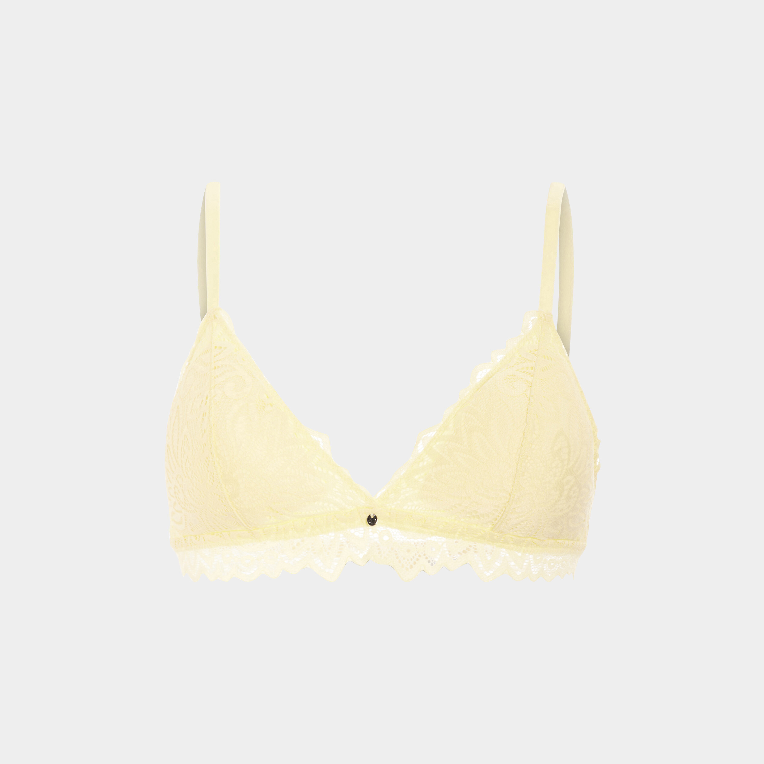 Soutien gorge triangle jaune pastel femme