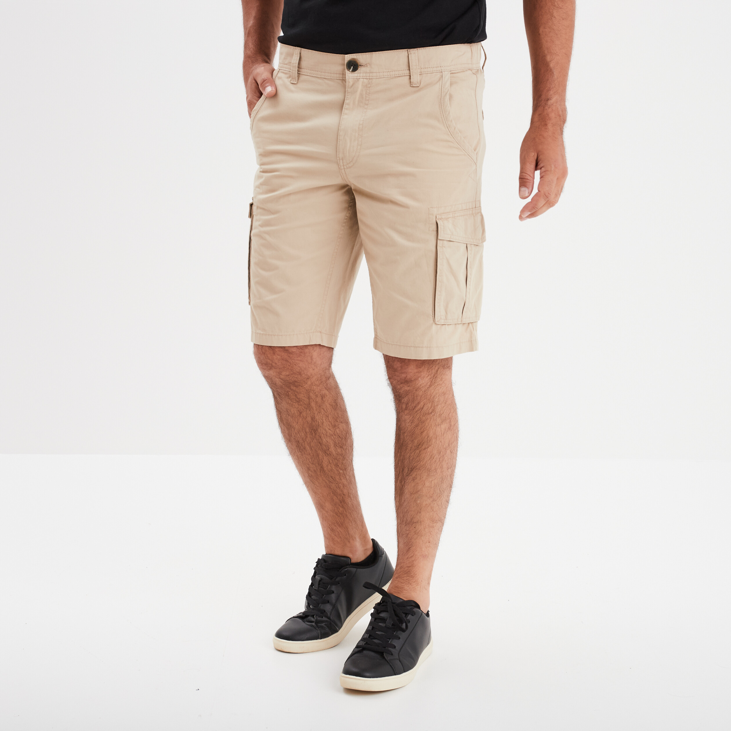 Short cargo beige homme sale