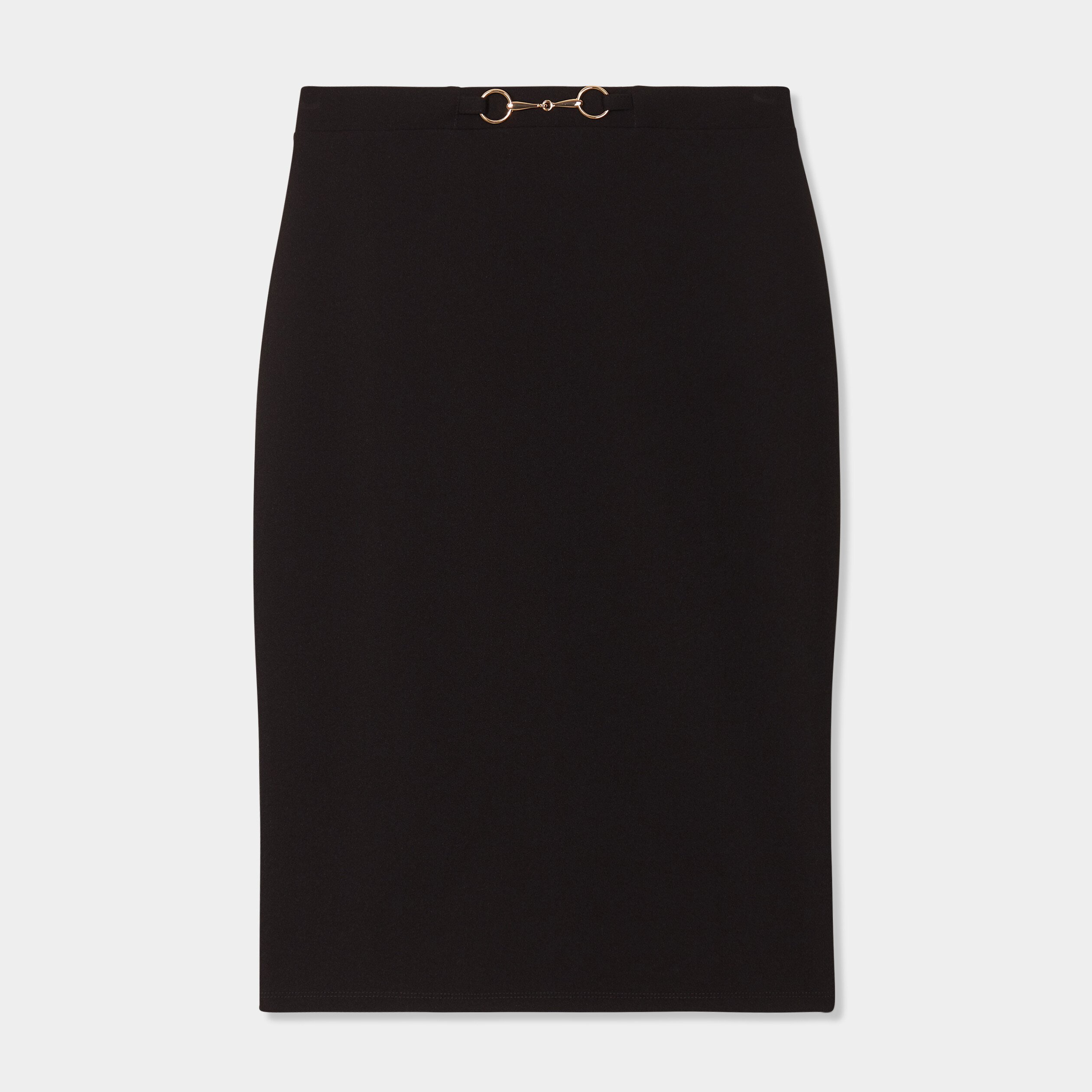 Jupe midi crayon taille elastiquee noir femme La Halle