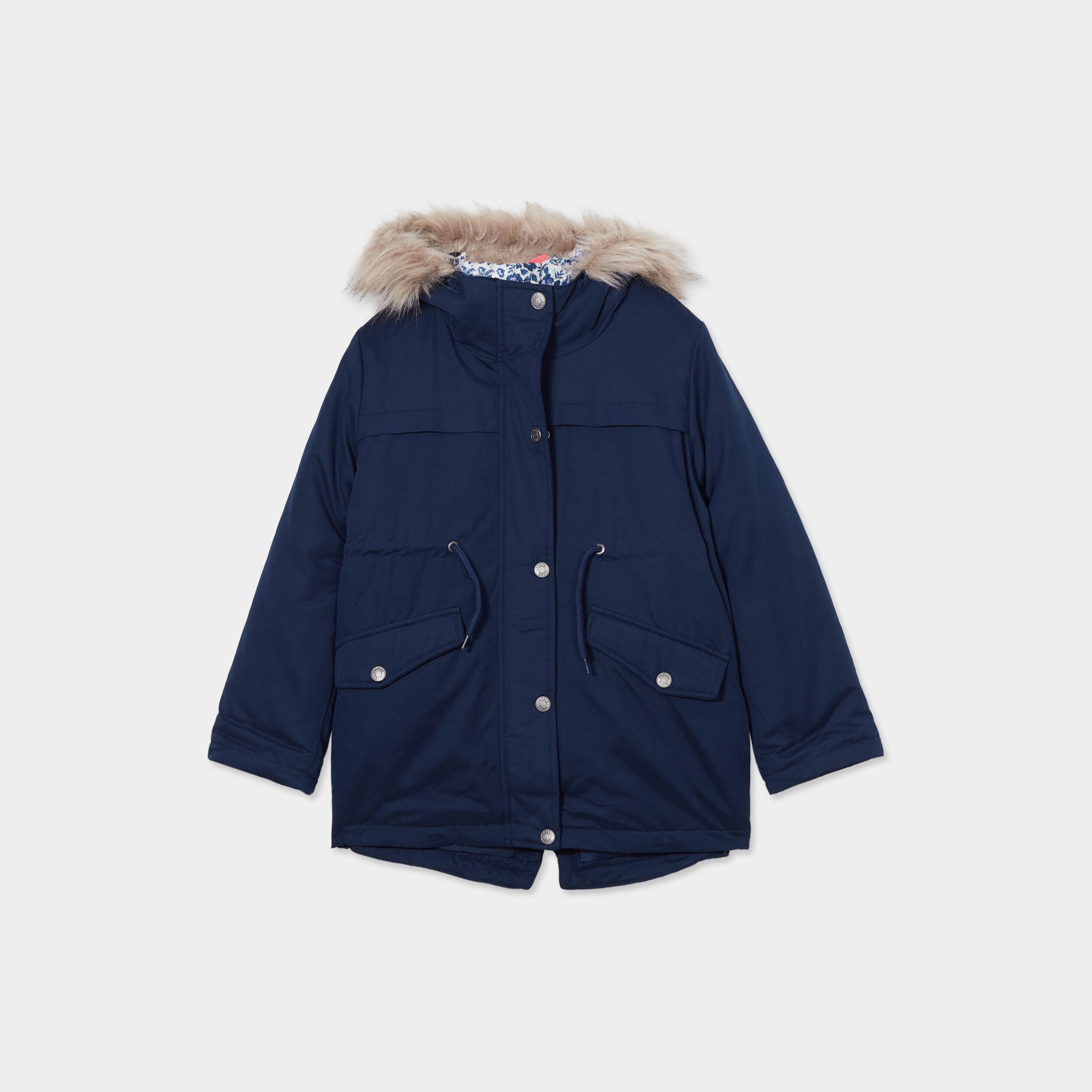 Parka 2 en 1 doudoune avec capuche bleu marine fille La Halle