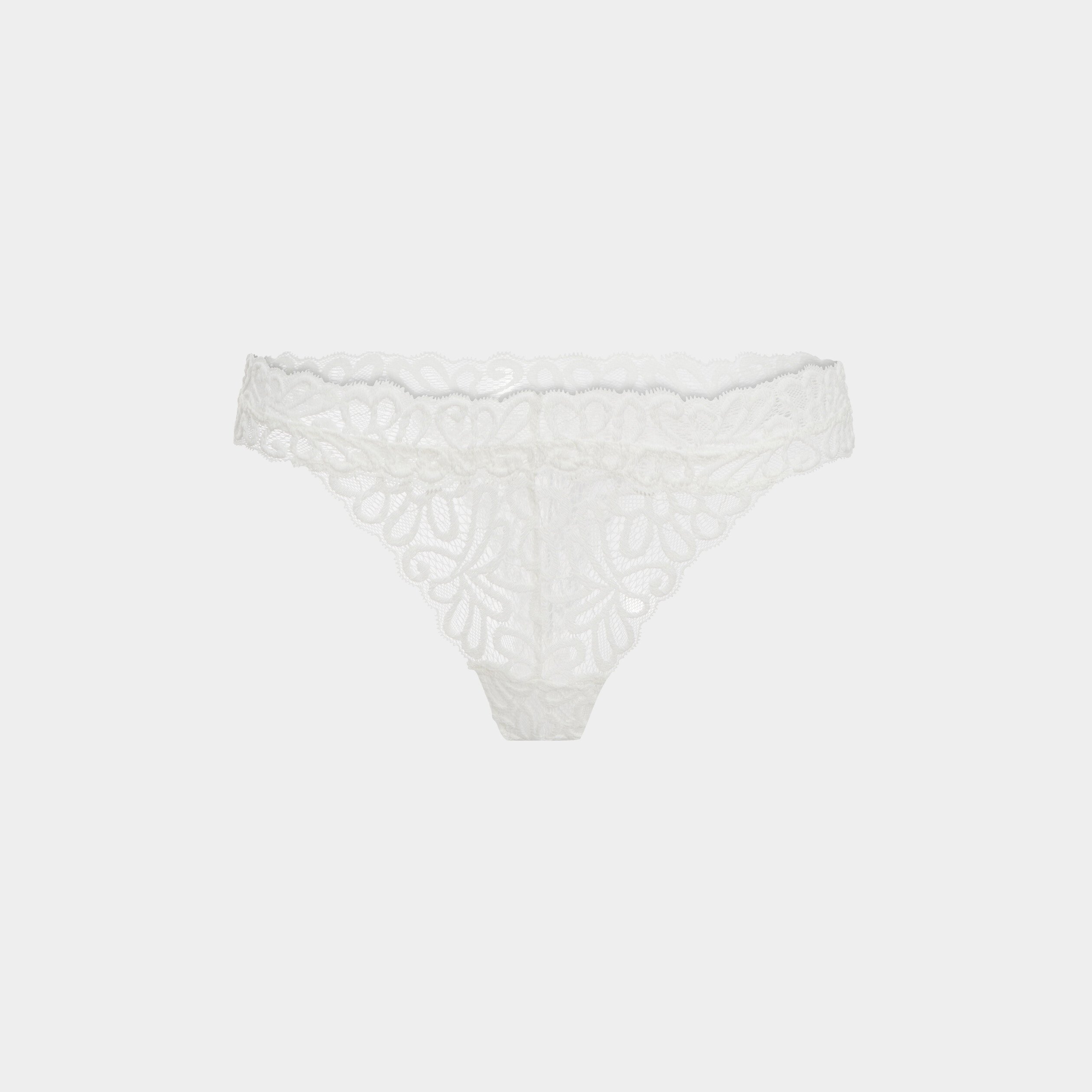 Tanga en dentelle blanc femme | La Halle