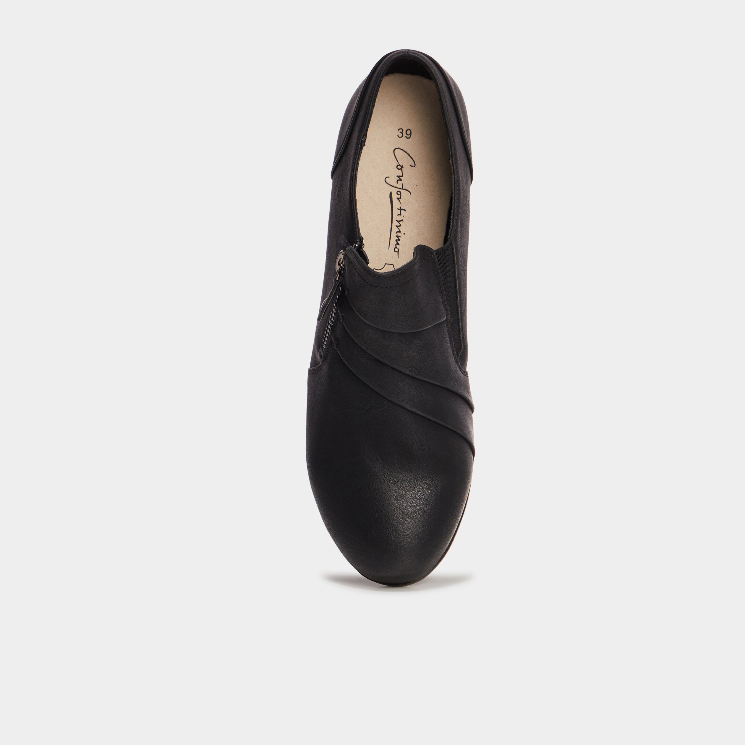 Loafers a talons zippees Confortissimo noir femme