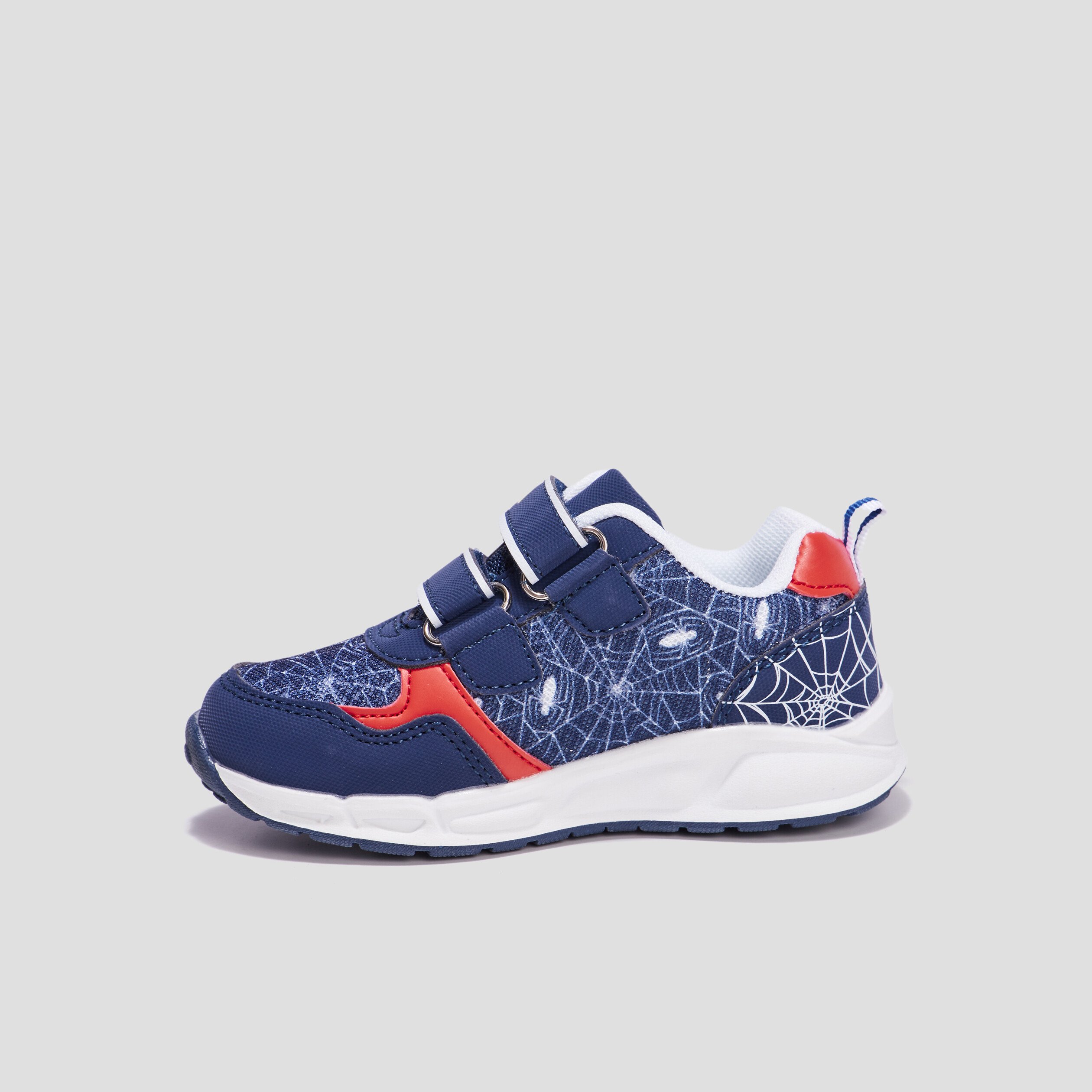 Baskets running lumineuses Spider Man bleu marine garcon