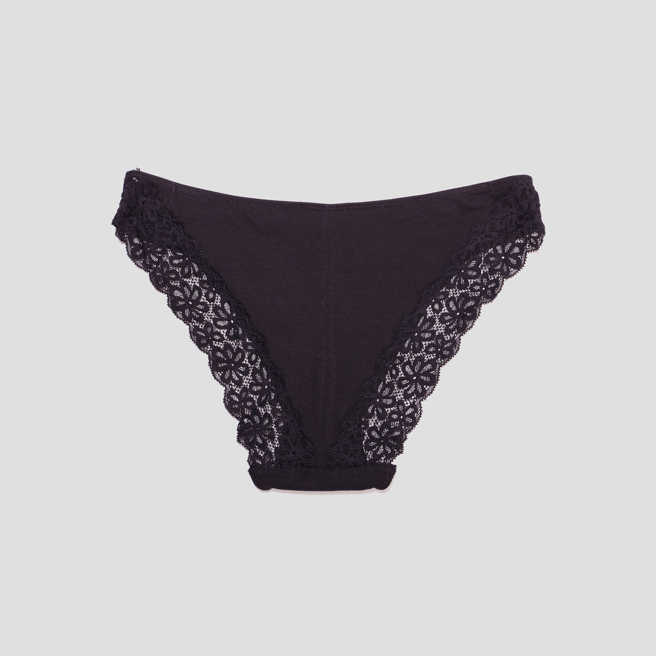 Culotte avec dentelle noir femme