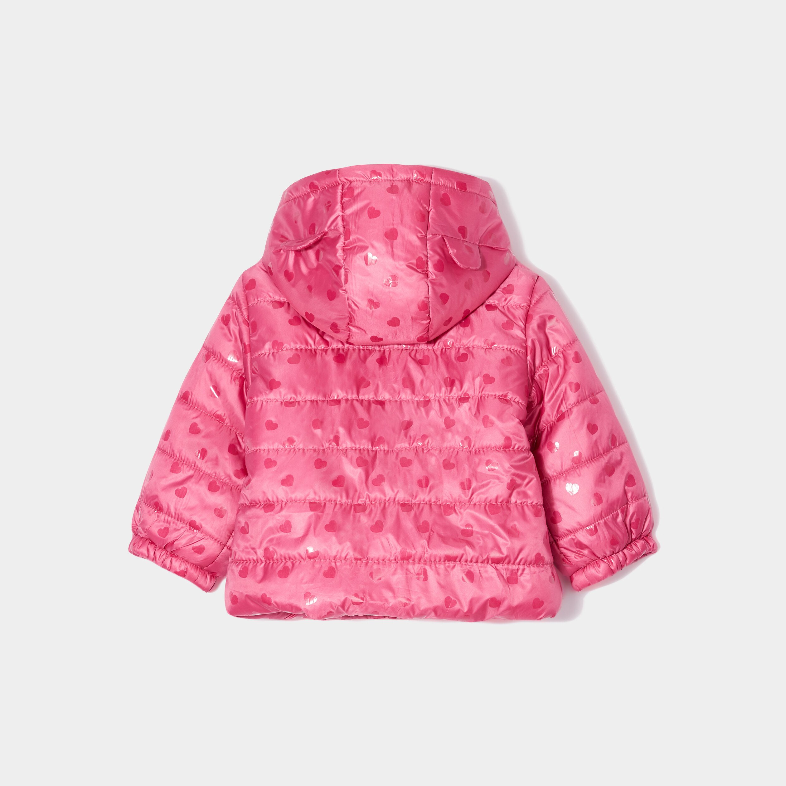 Doudoune oversize zipp e capuche vieux rose b b fille