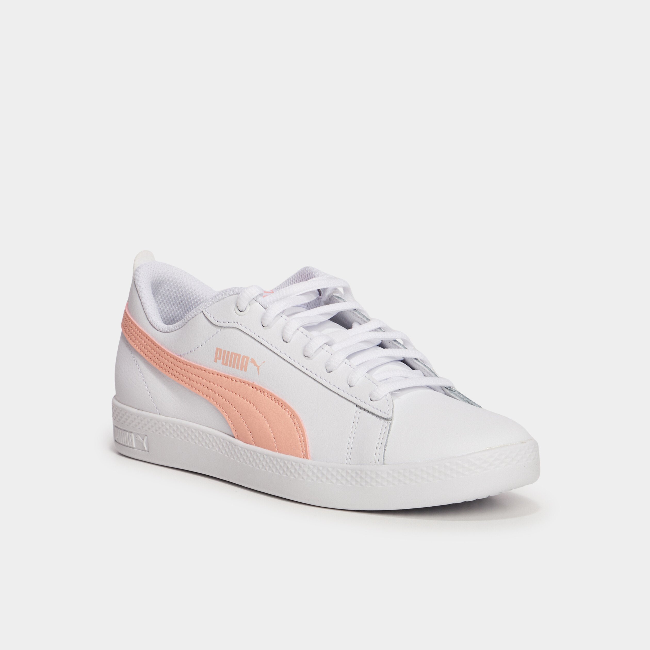 Tennis basses en cuir Puma Smash blanc femme