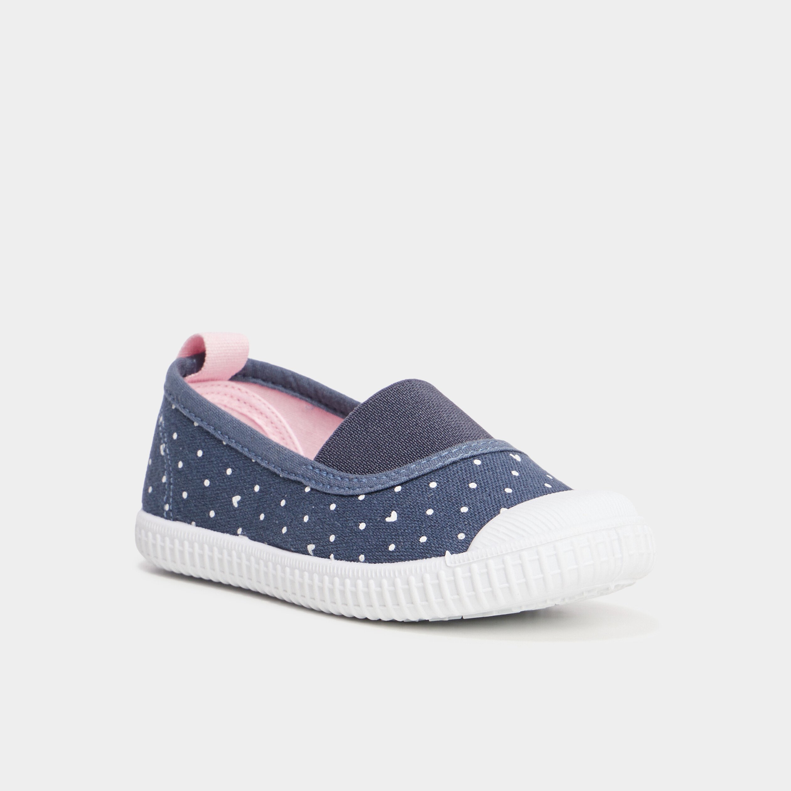 Ballerines en toile bleu marine fille