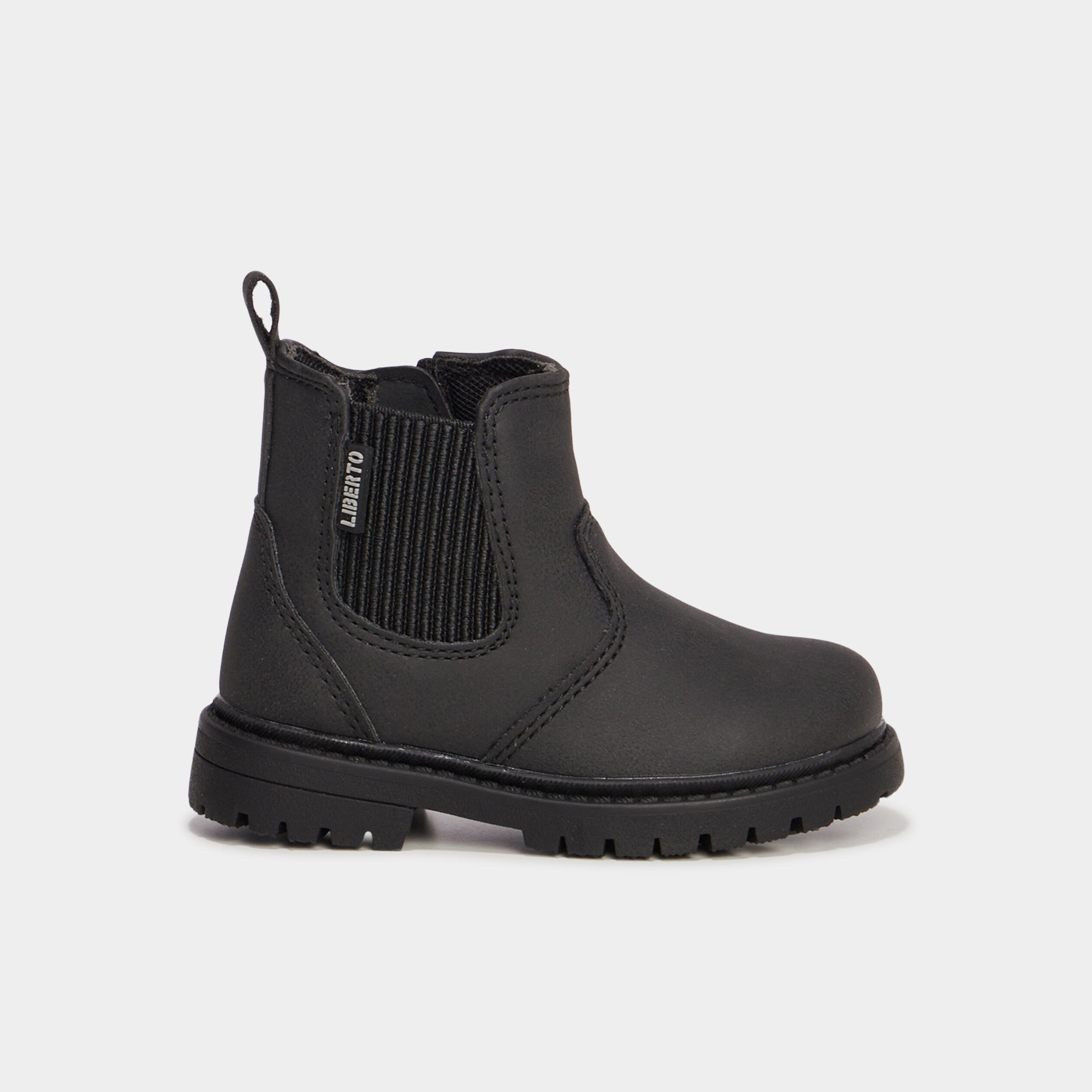 Bottines chelsea crantees Liberto noir bebe garcon