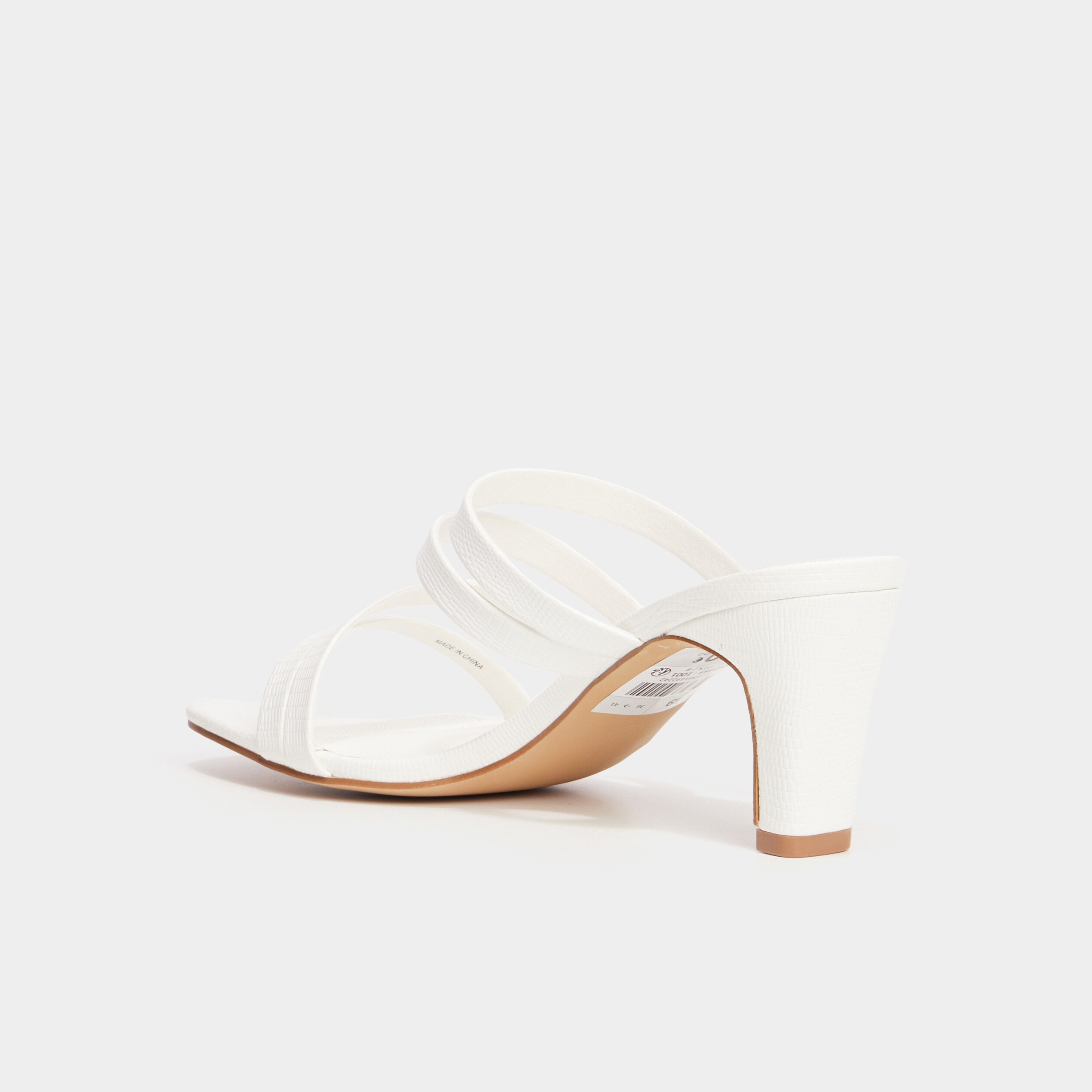 Mules a talons blanc femme