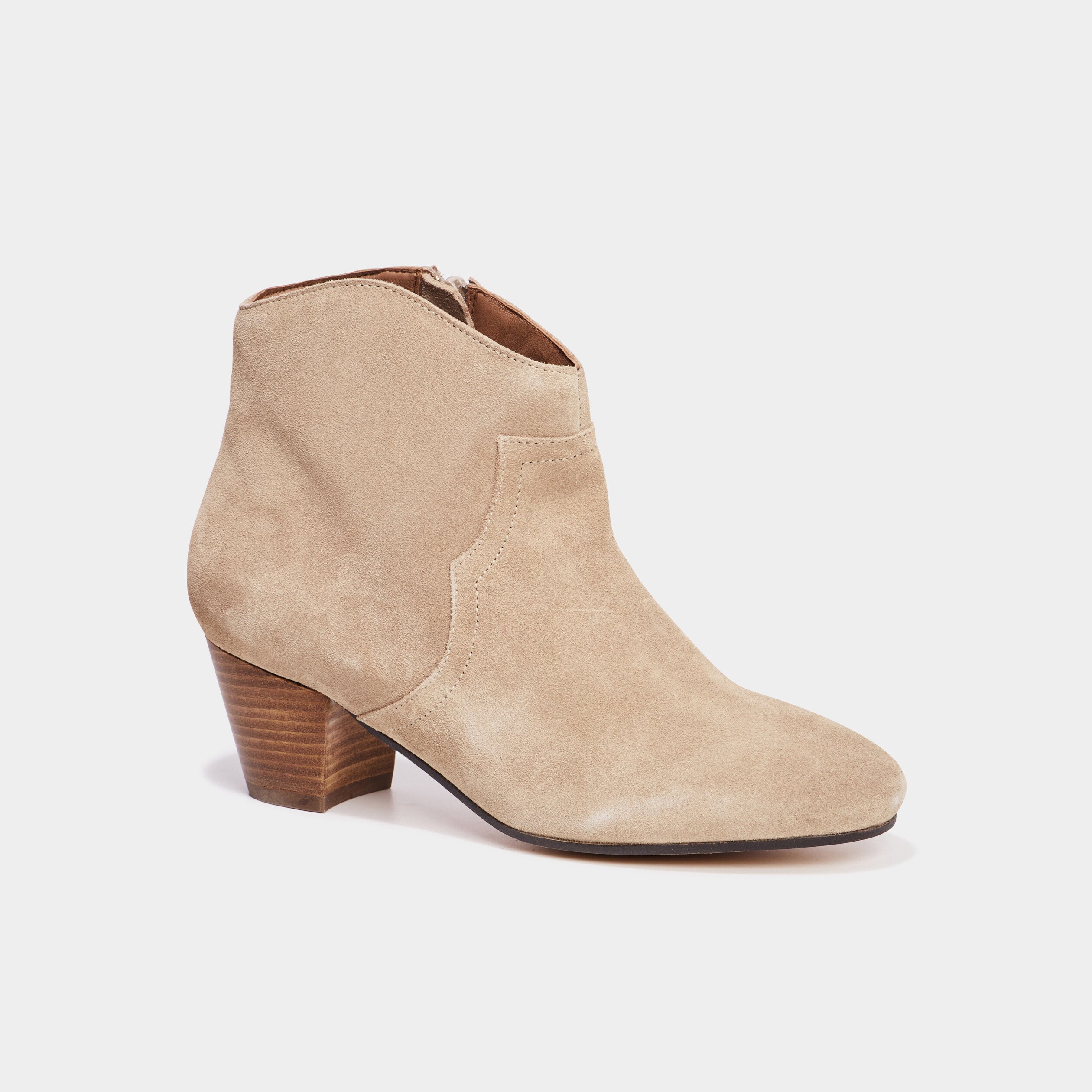 Bottines taupe 2024 femme talon