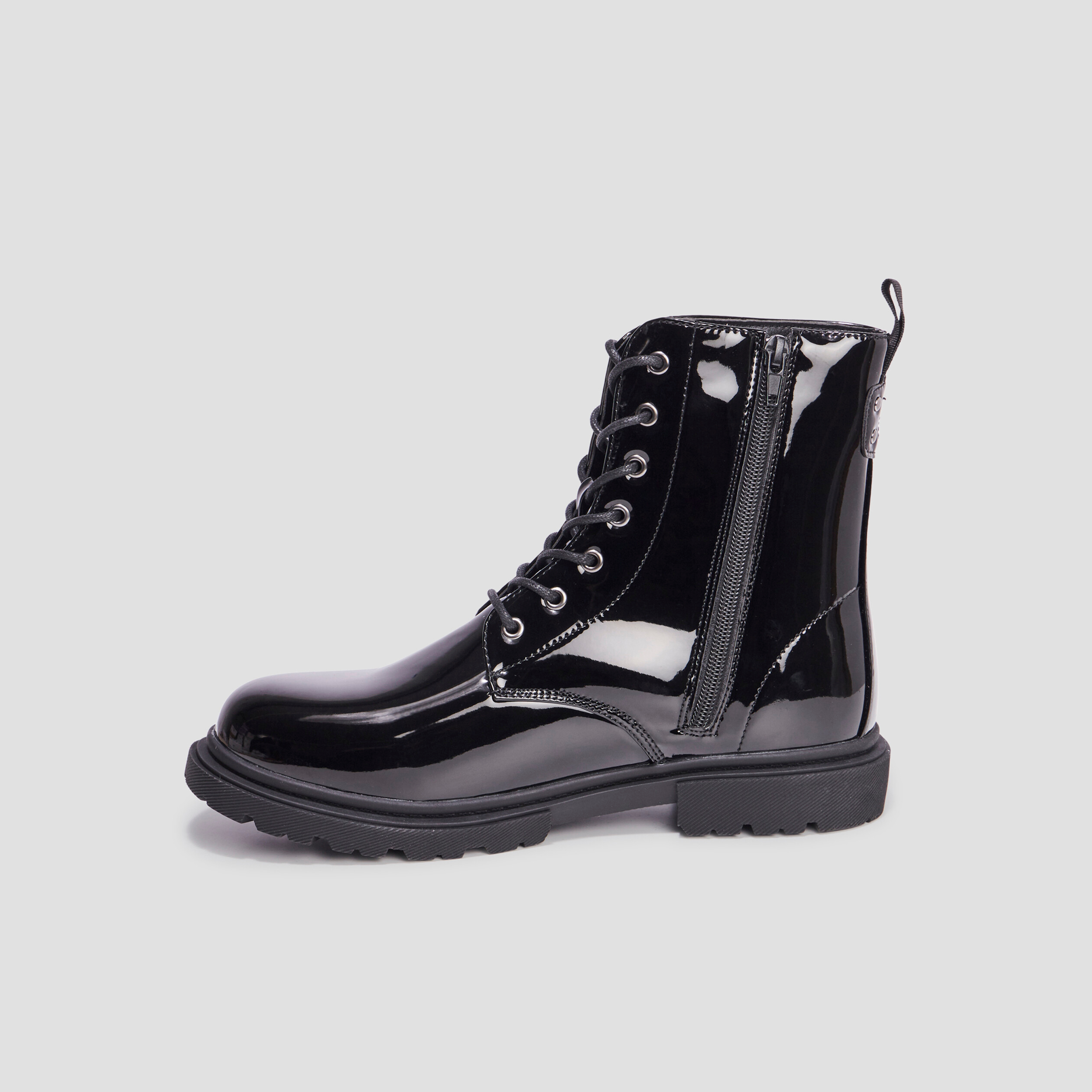 Boots noir vernis femme online