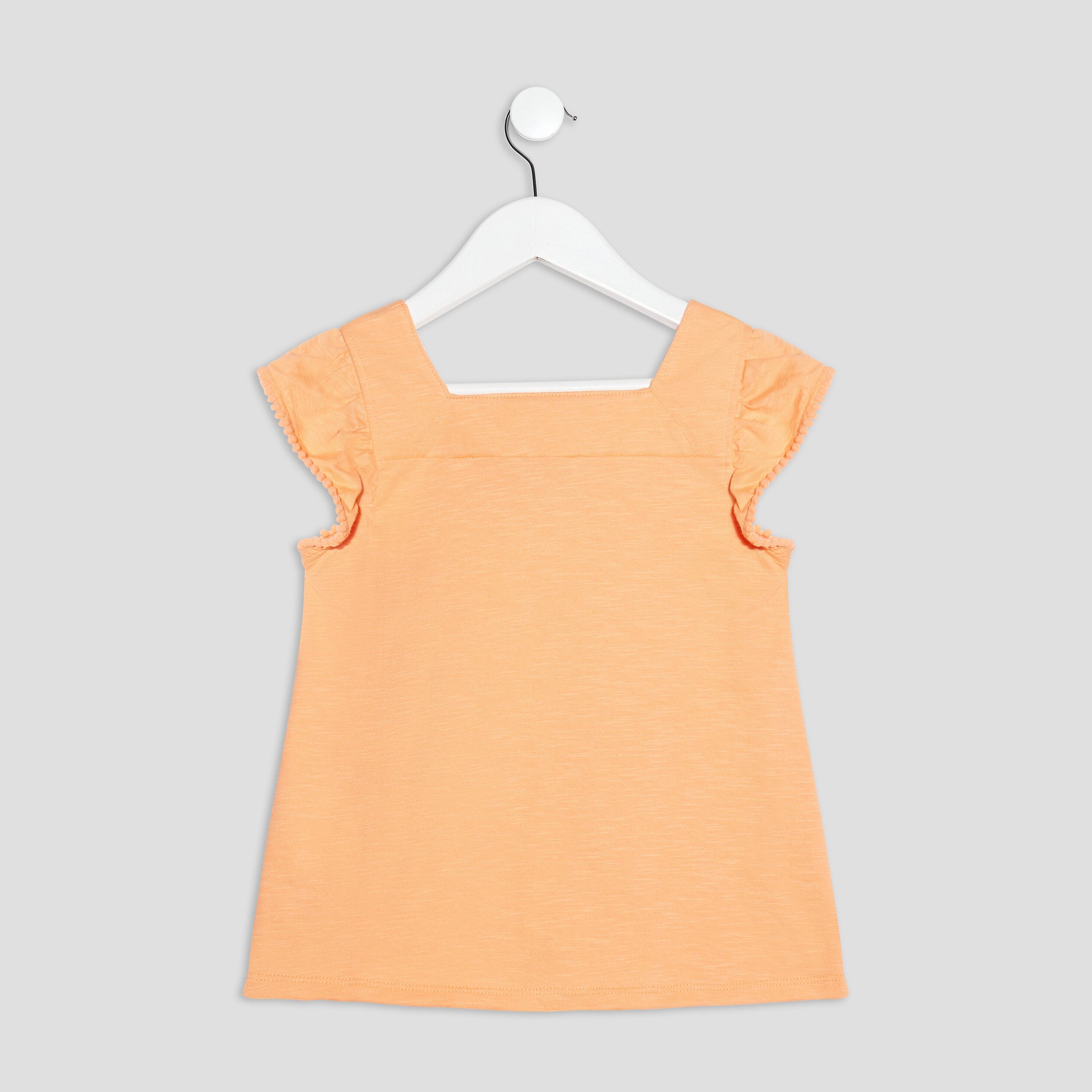 T shirt best sale orange fille