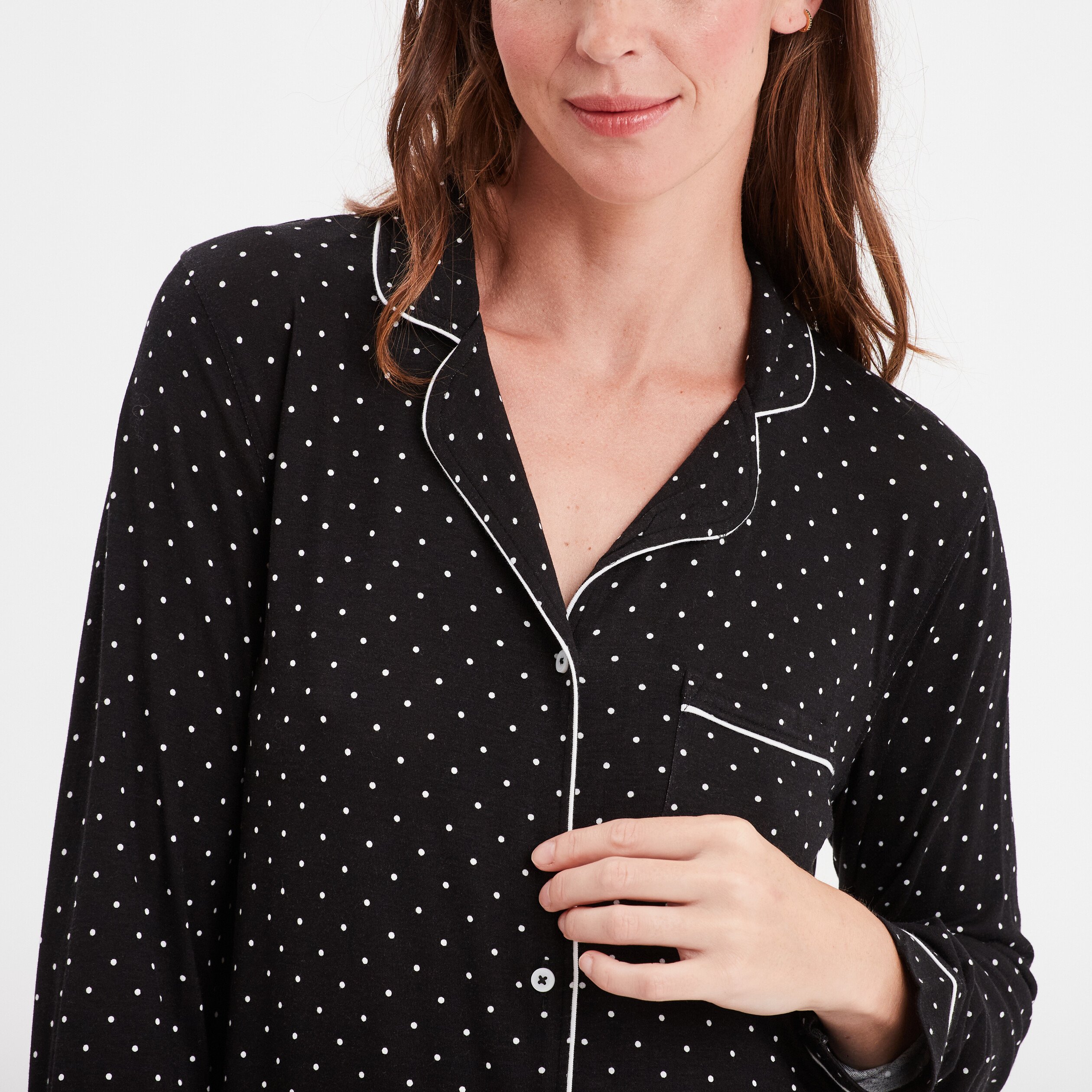 Chemise de nuit liquette noir femme