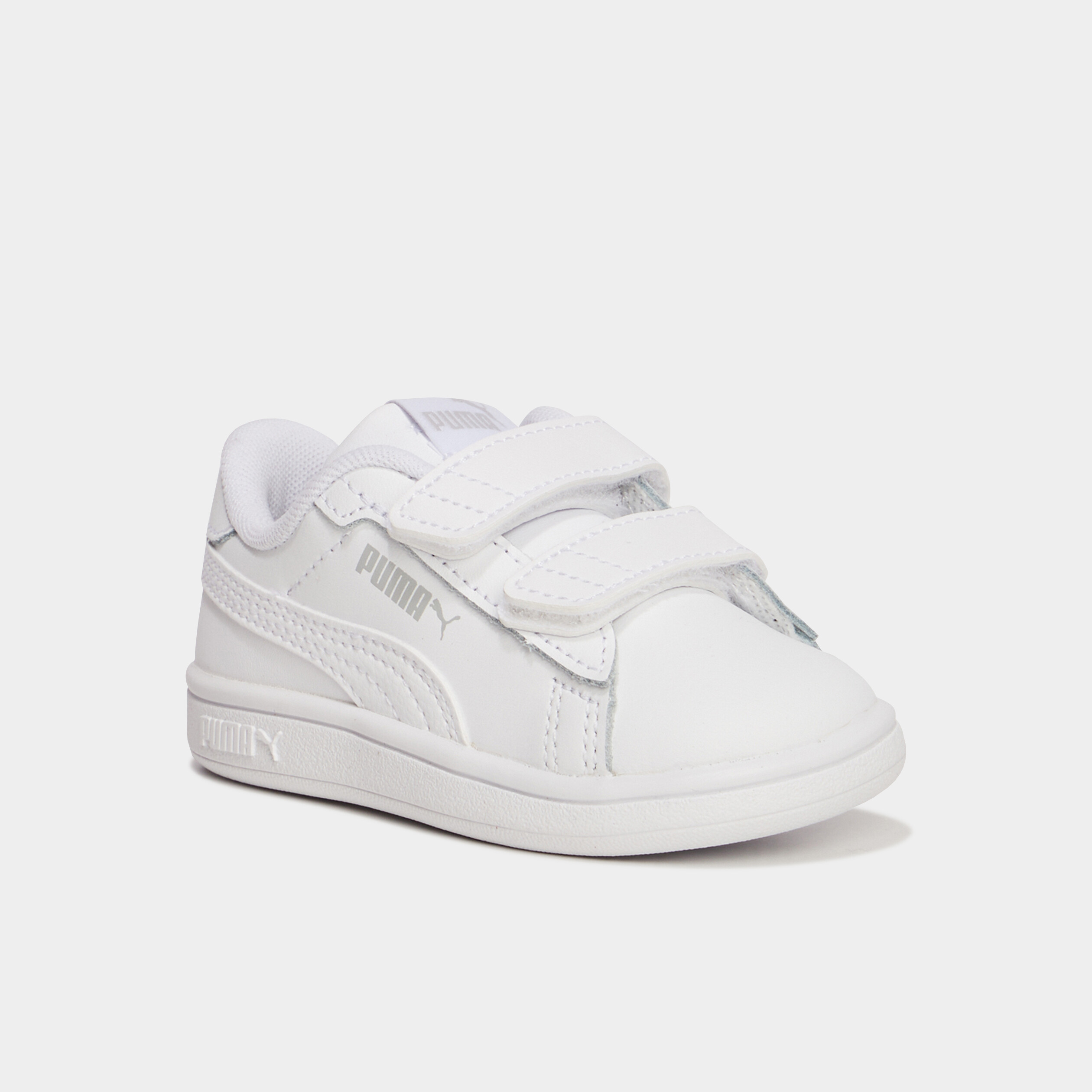 Tennis basses a scratchs en cuir Puma blanc bebe garcon La Halle