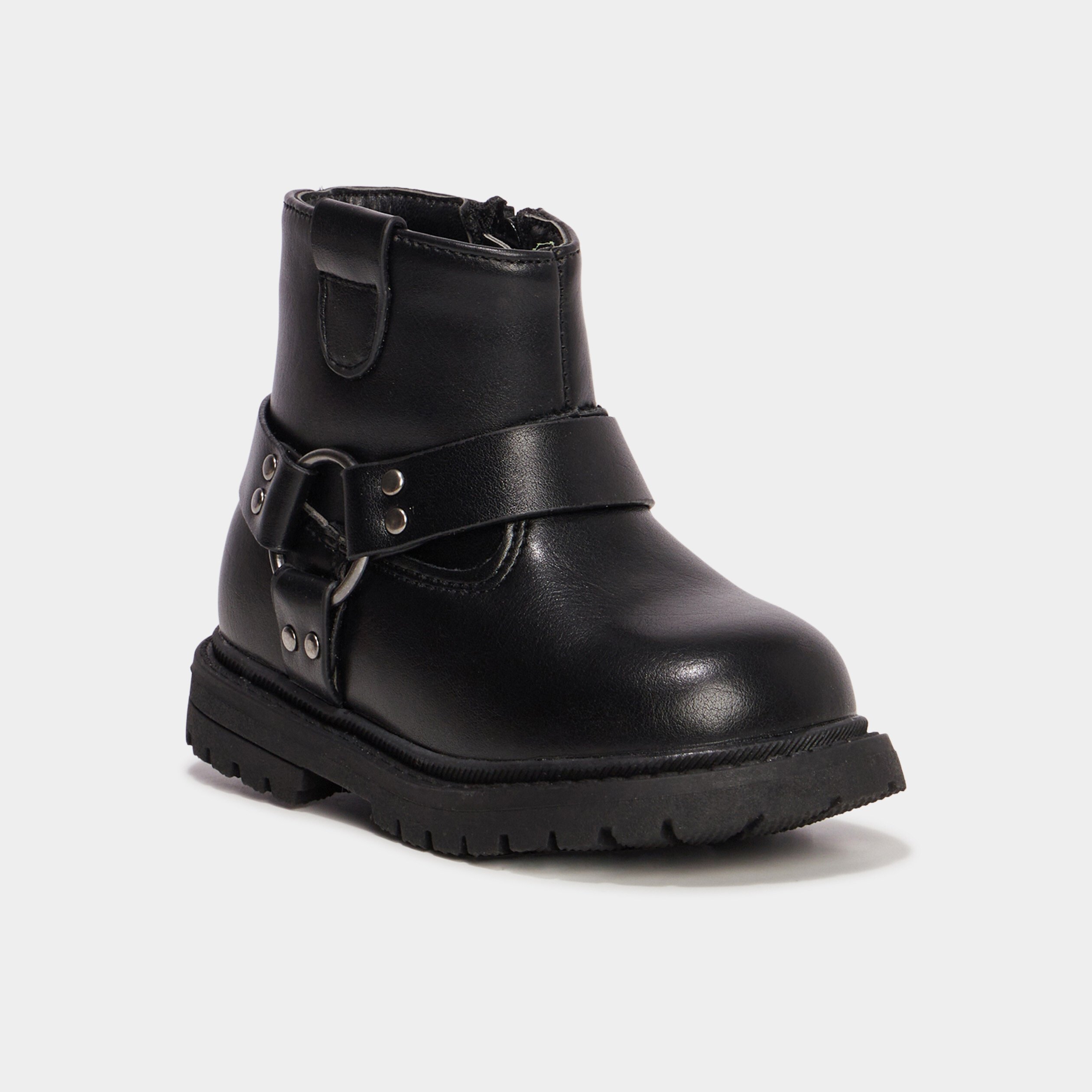 Bottines crantees avec boucles Liberto noir bebe fille