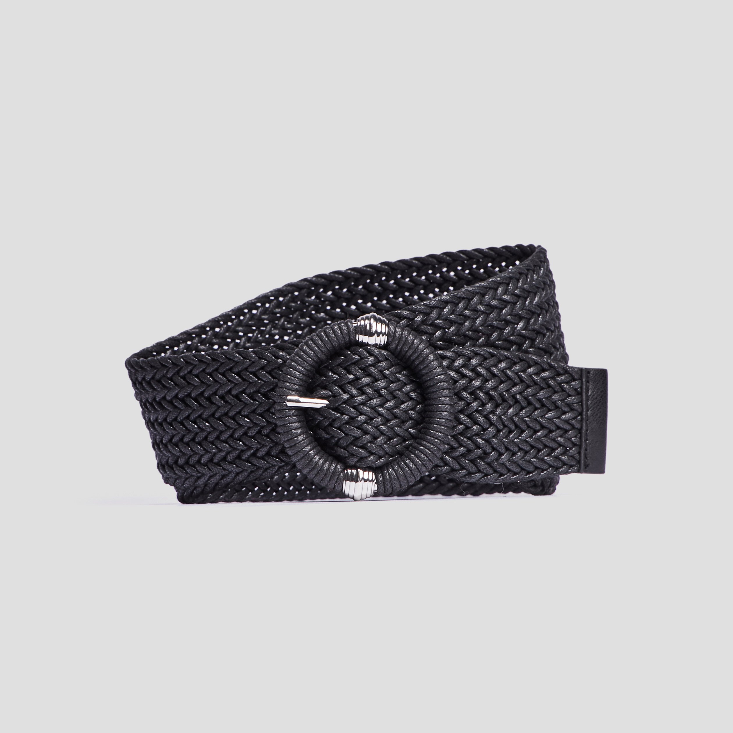 Ceinture noire tressée femme hotsell