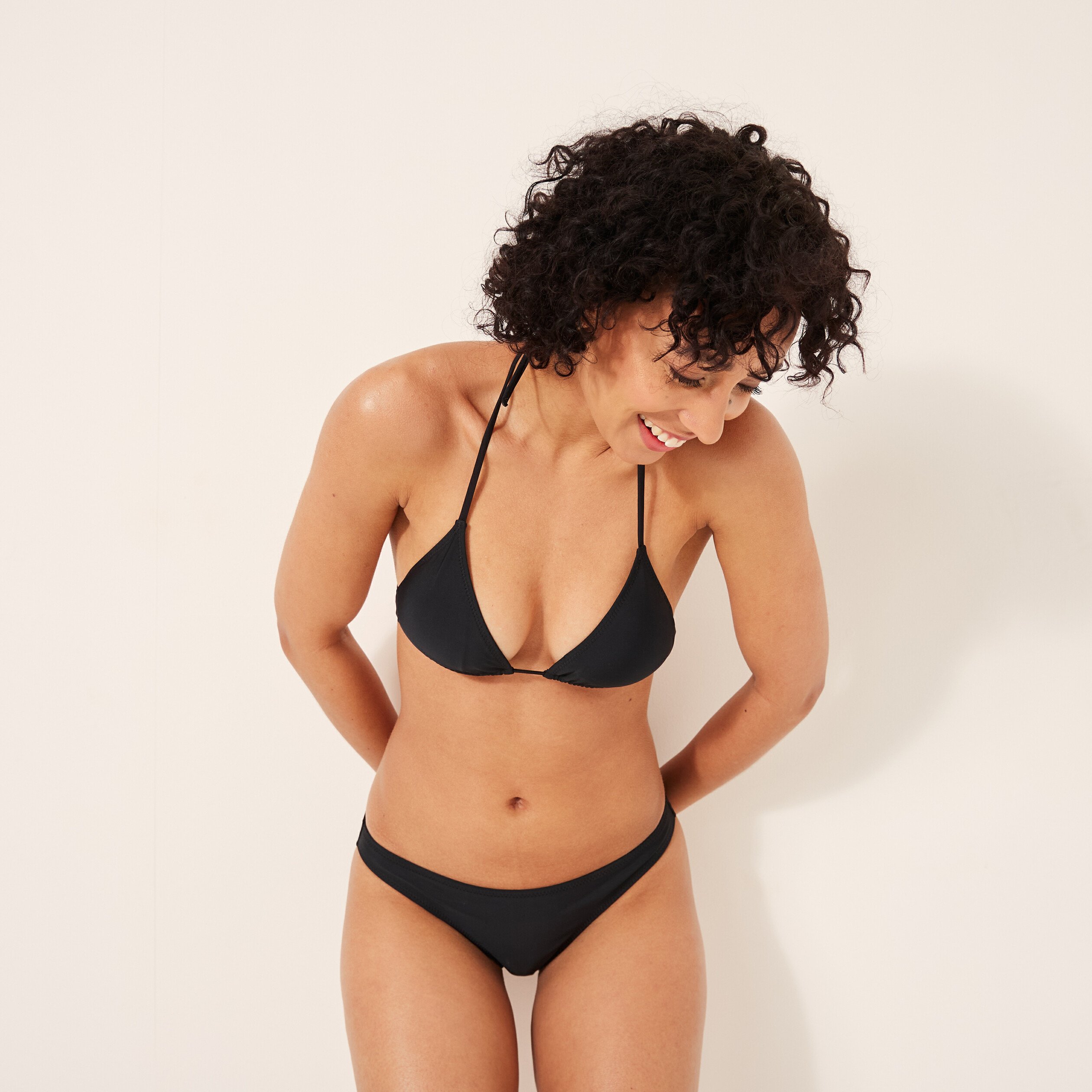 Bas de maillot de bain noir femme