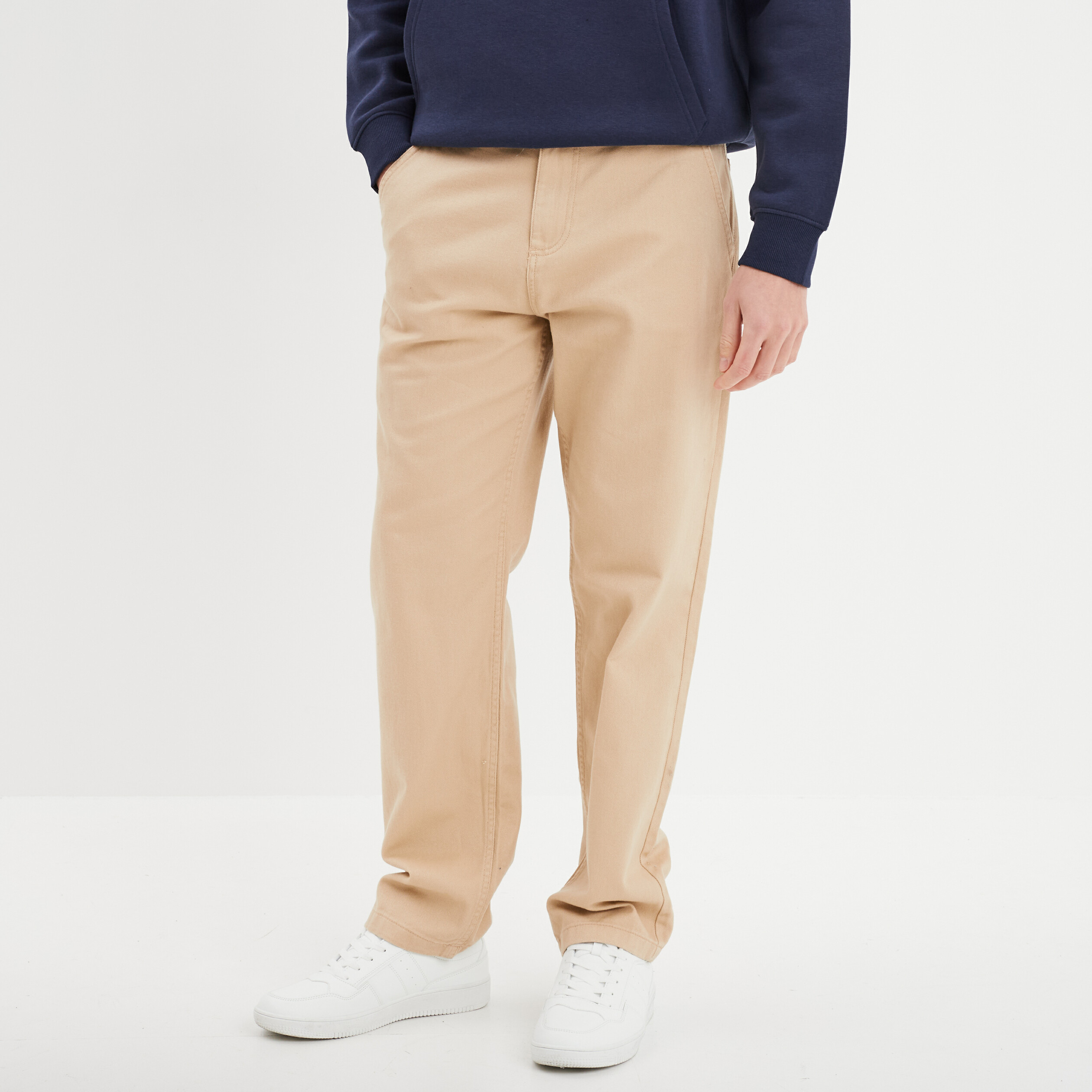 Pantalon droit beige cheap homme