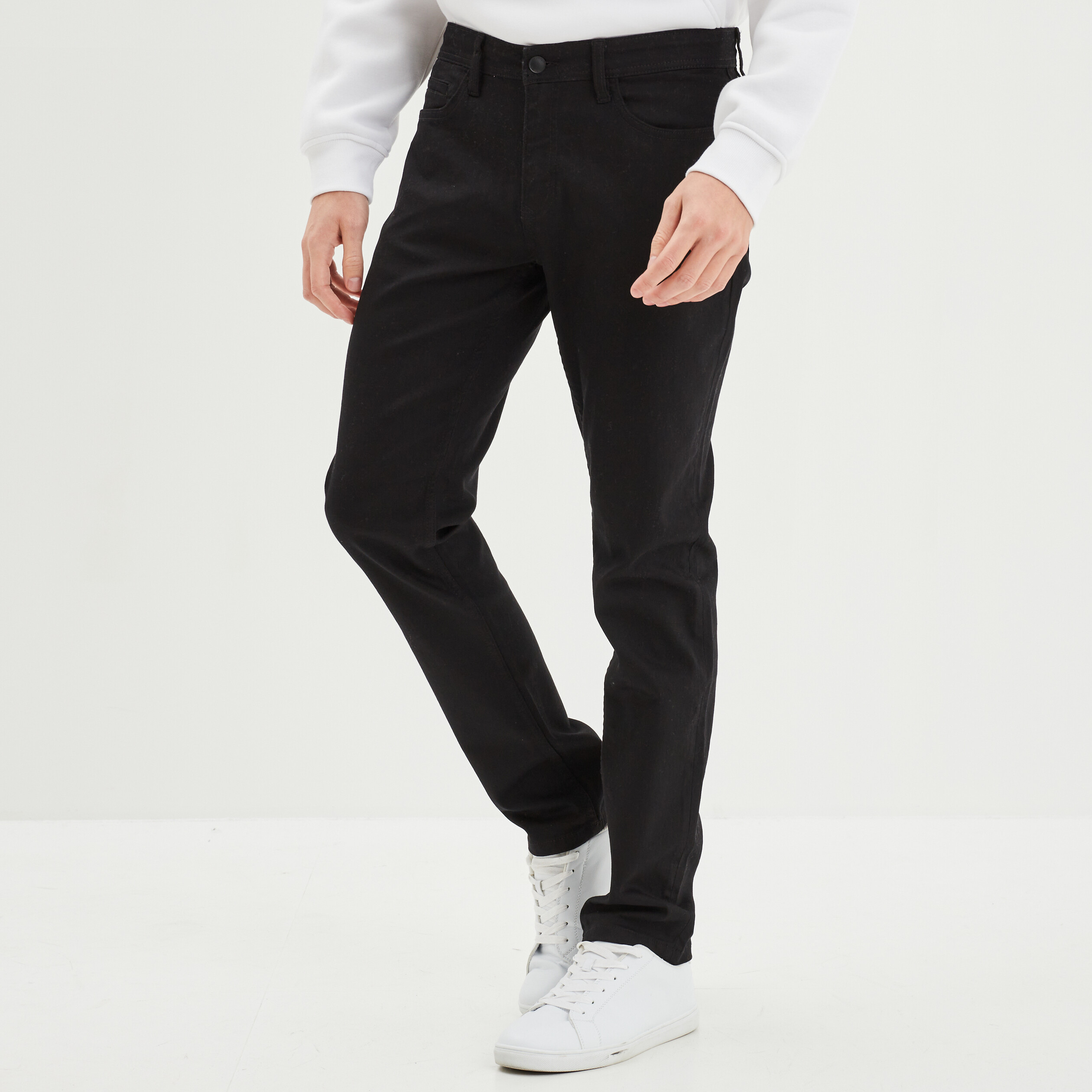 Jean straight noir homme best sale