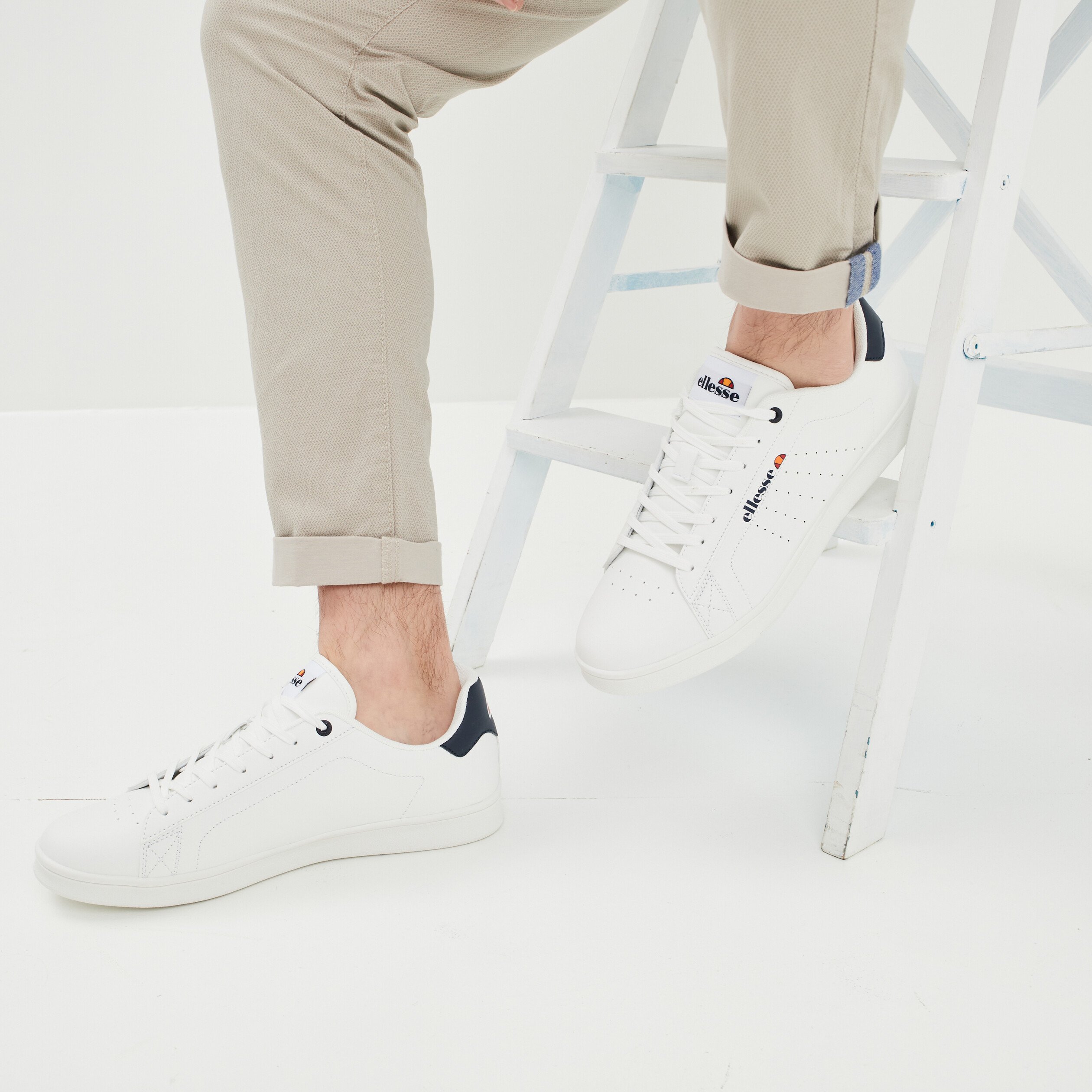 Tennis a lacets Ellesse blanc homme