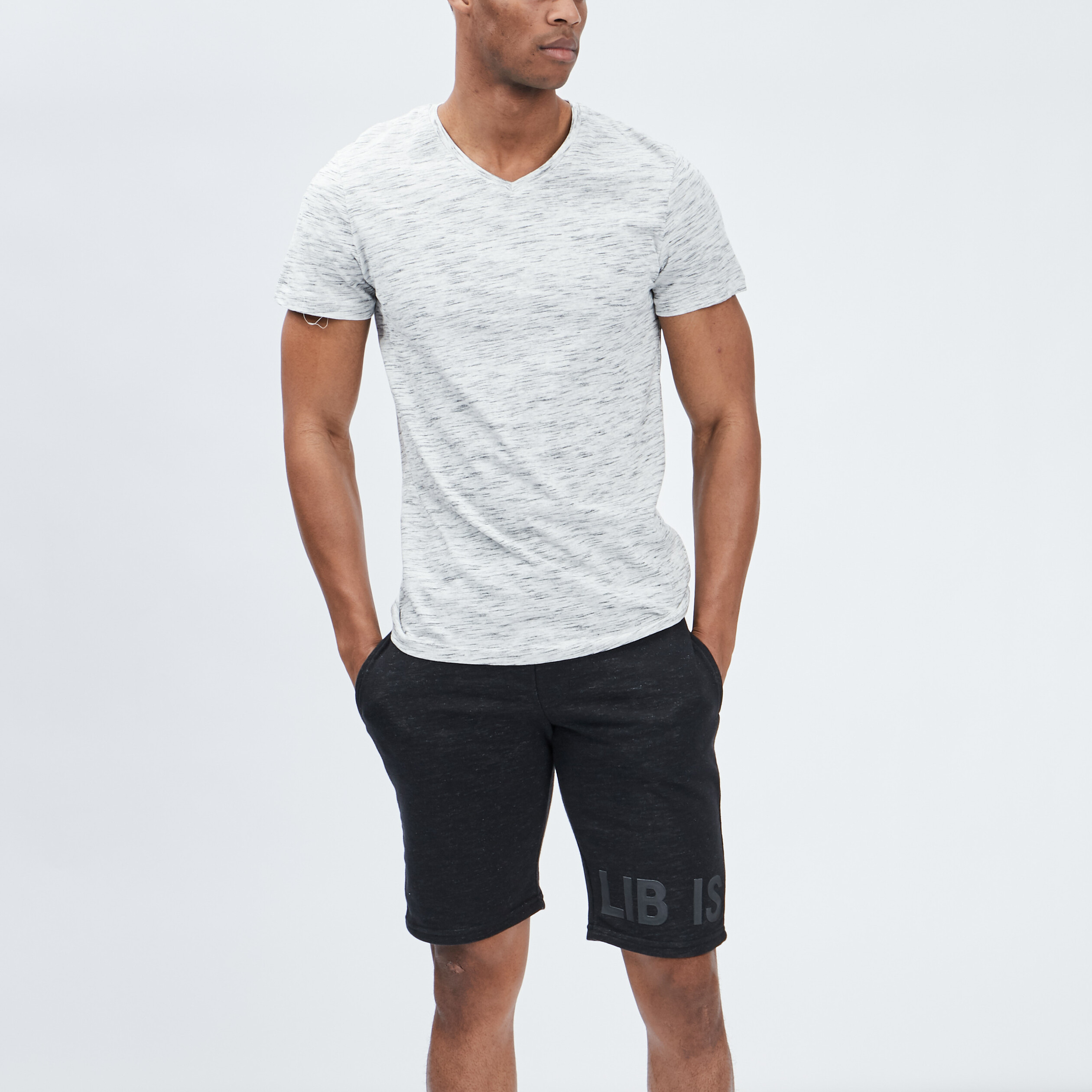 T-shirt manches courtes ecru homme