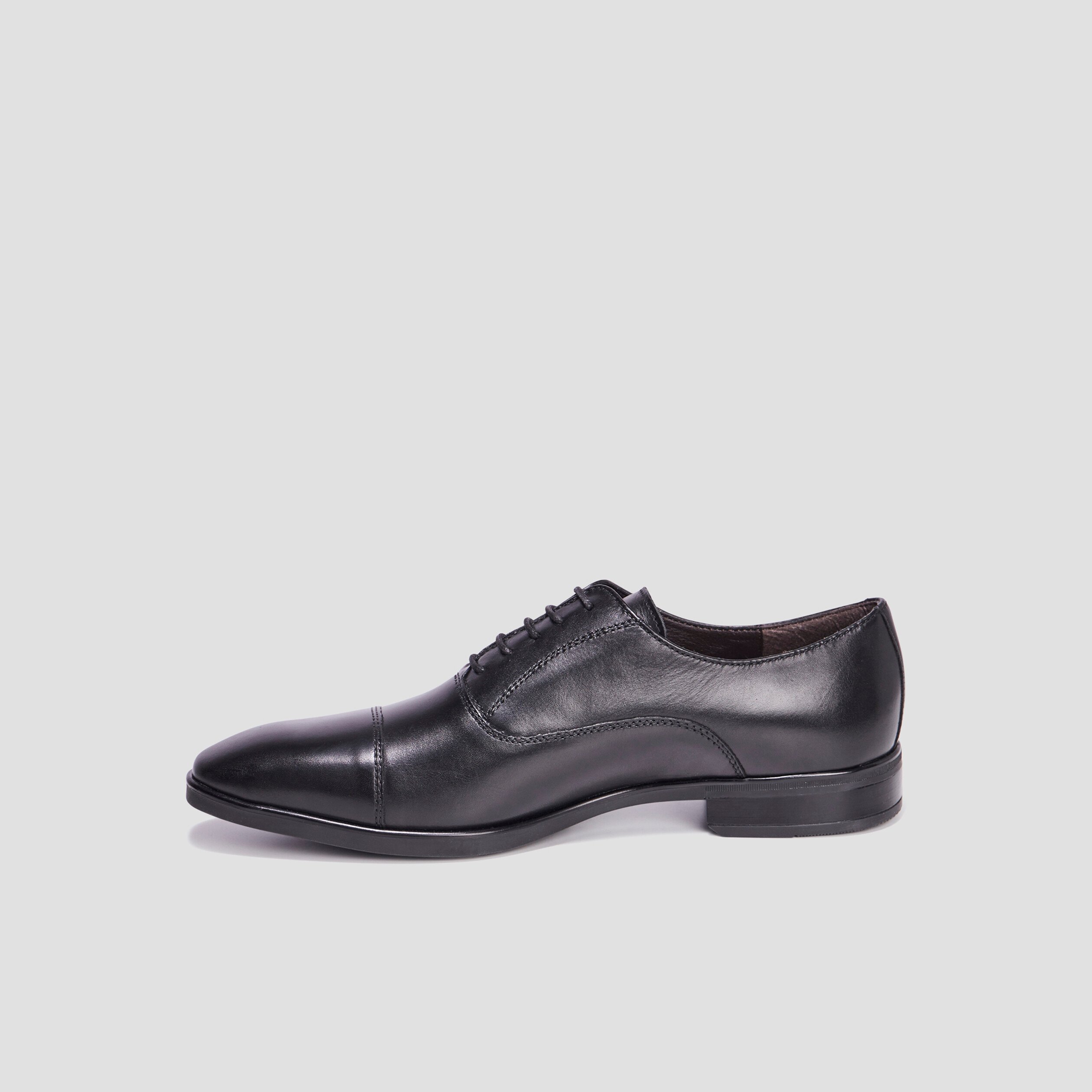 Derbies a lacets en cuir noir homme La Halle