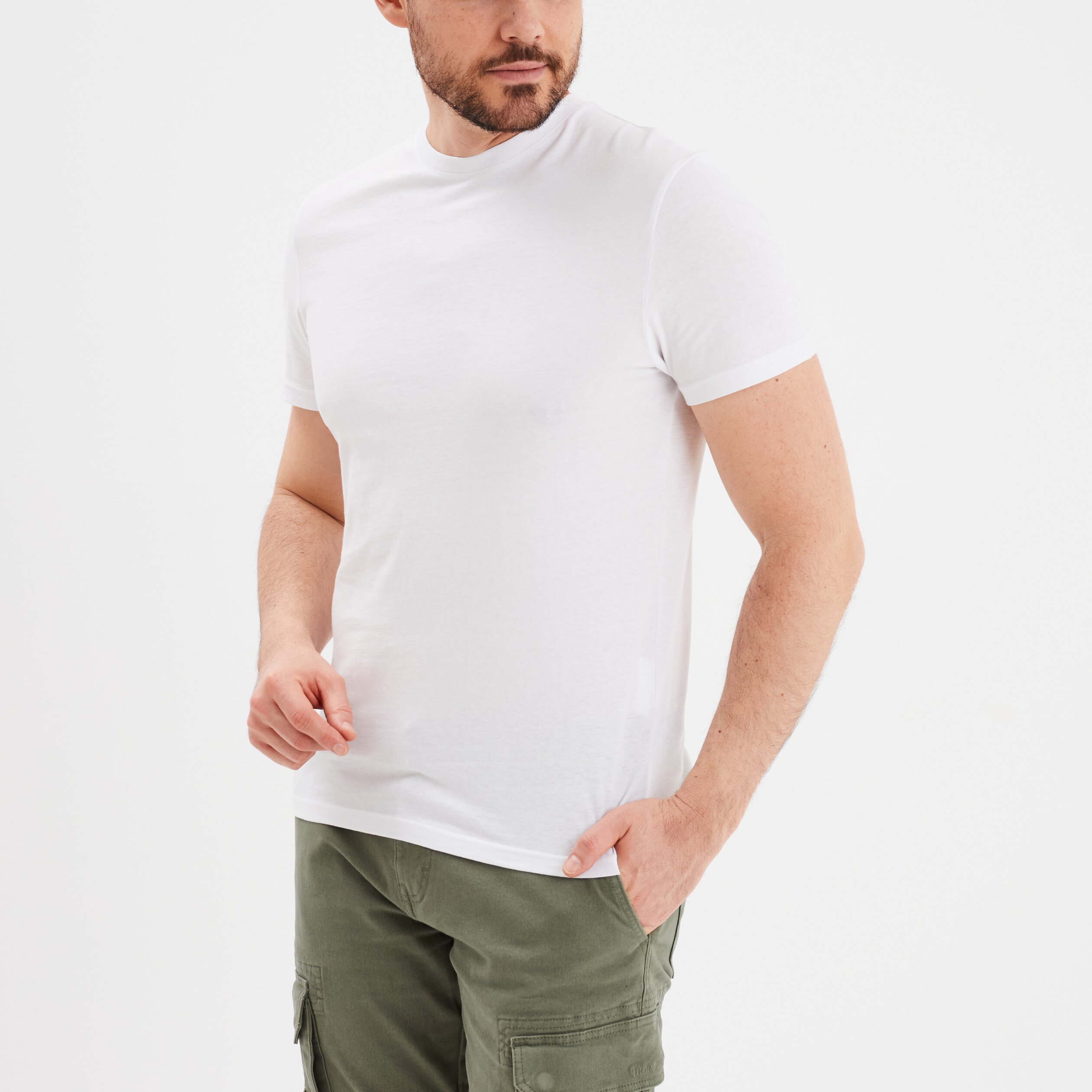 T shirt homme blanc coton online