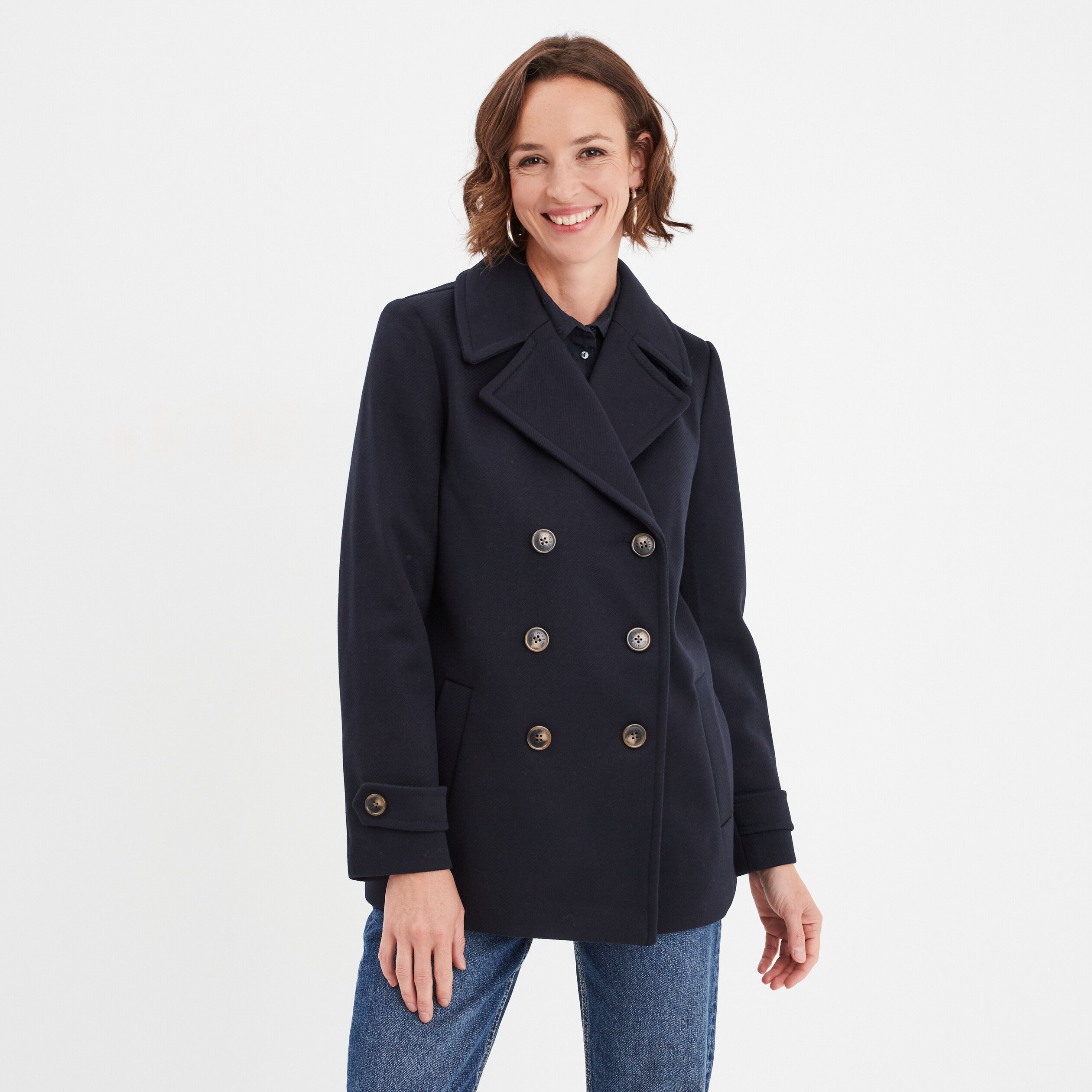 Manteau marine femme best sale