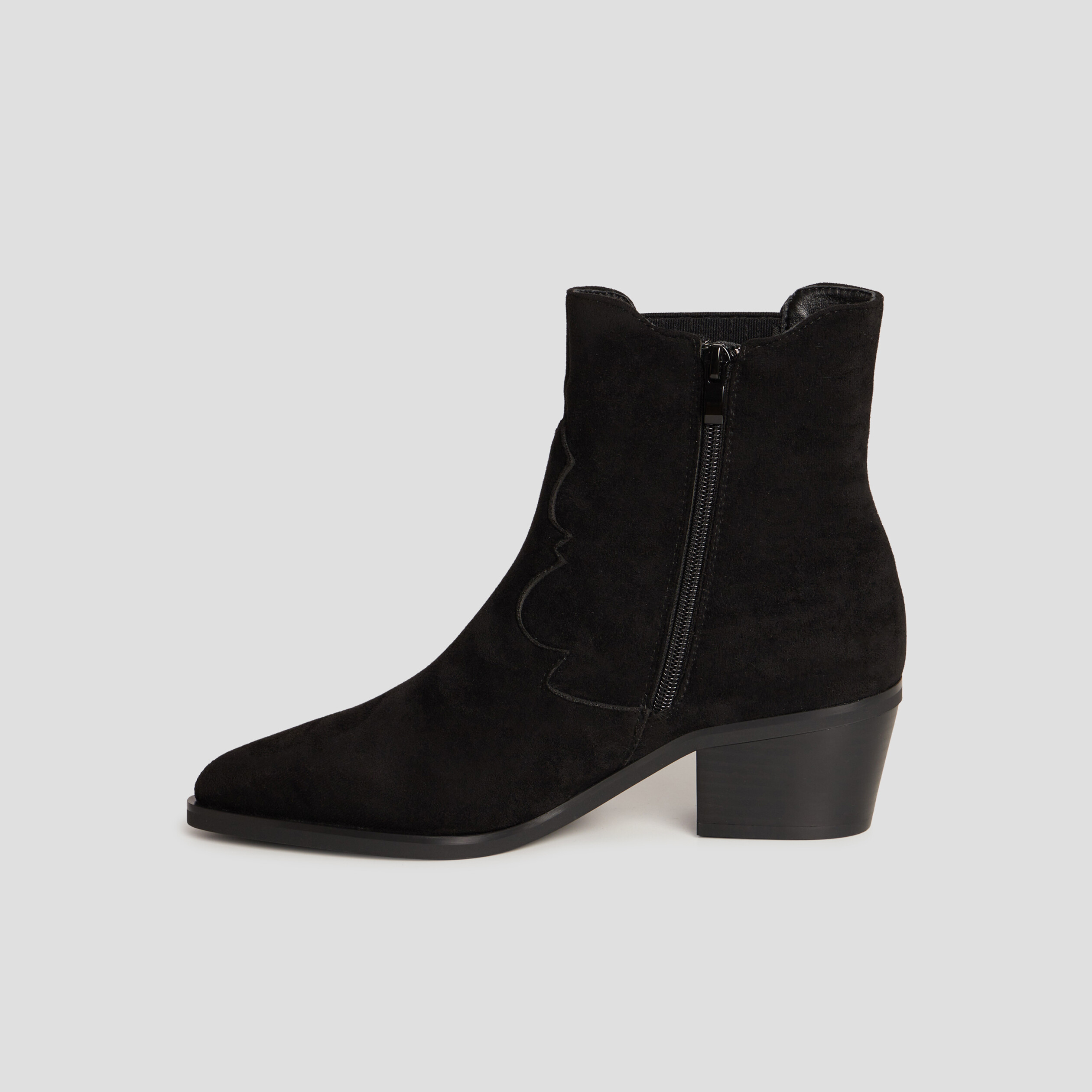 Bottines santiags a talons noir femme La Halle