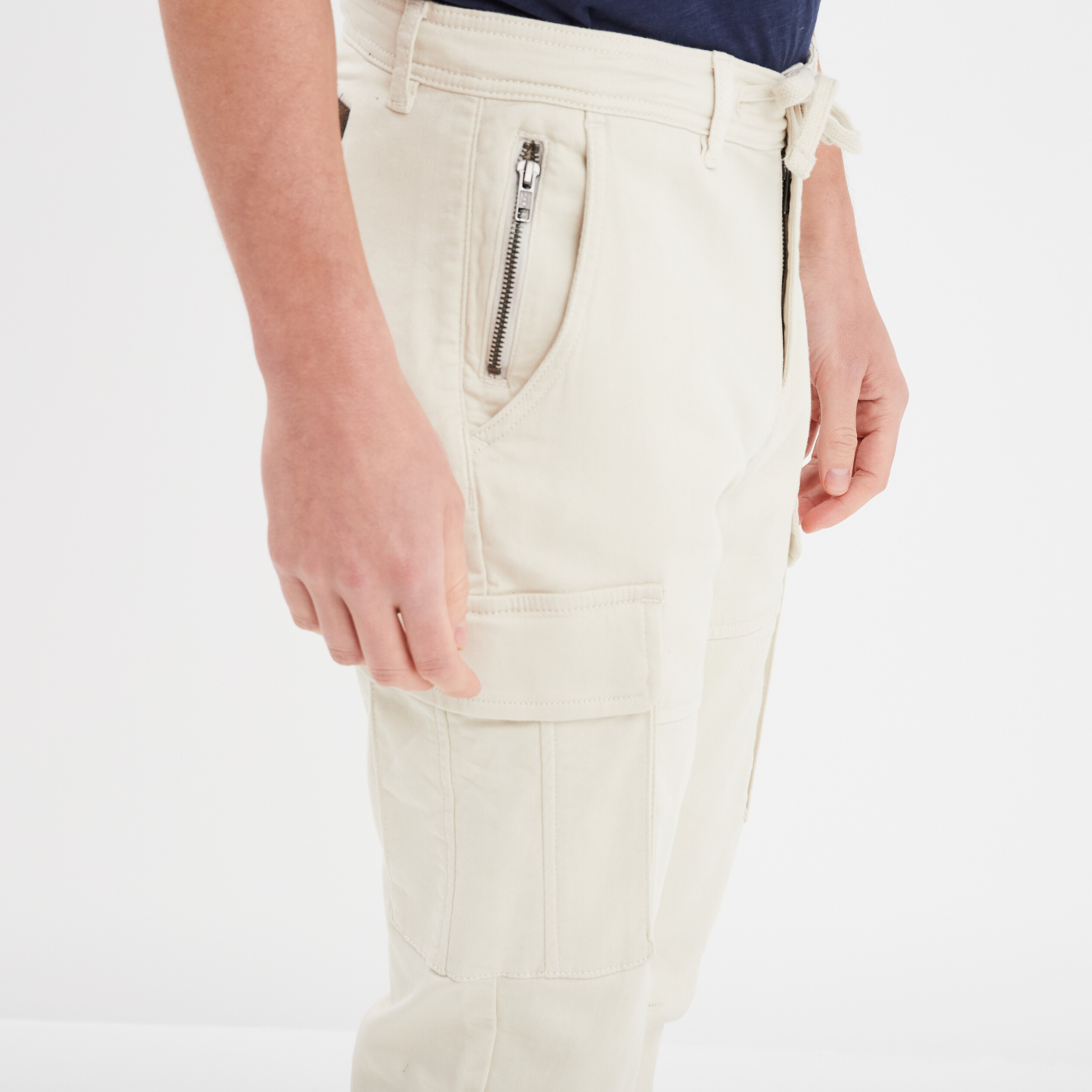 Pantalon discount ecru homme