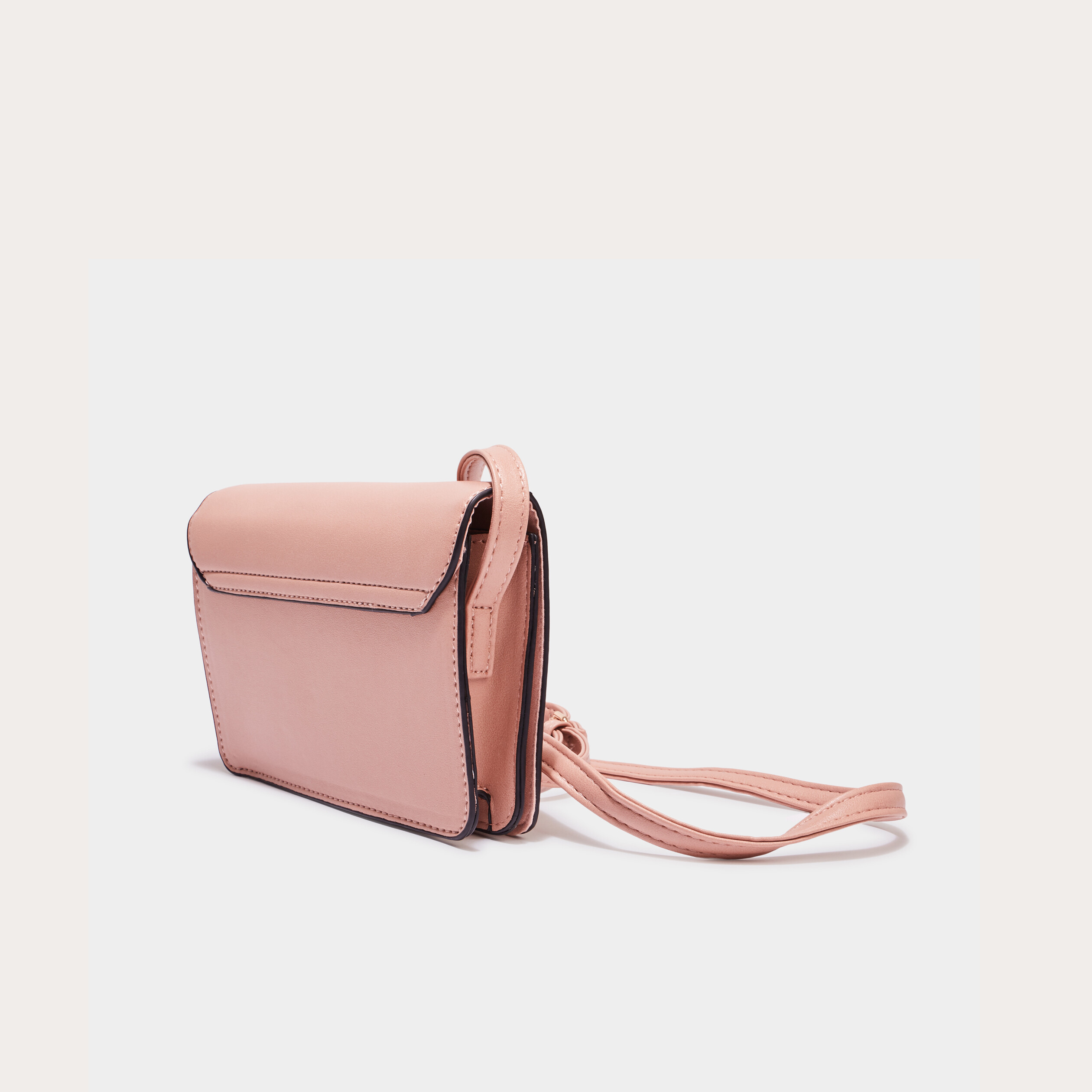 Sac bandouli re rectangulaire rose clair mixte La Halle