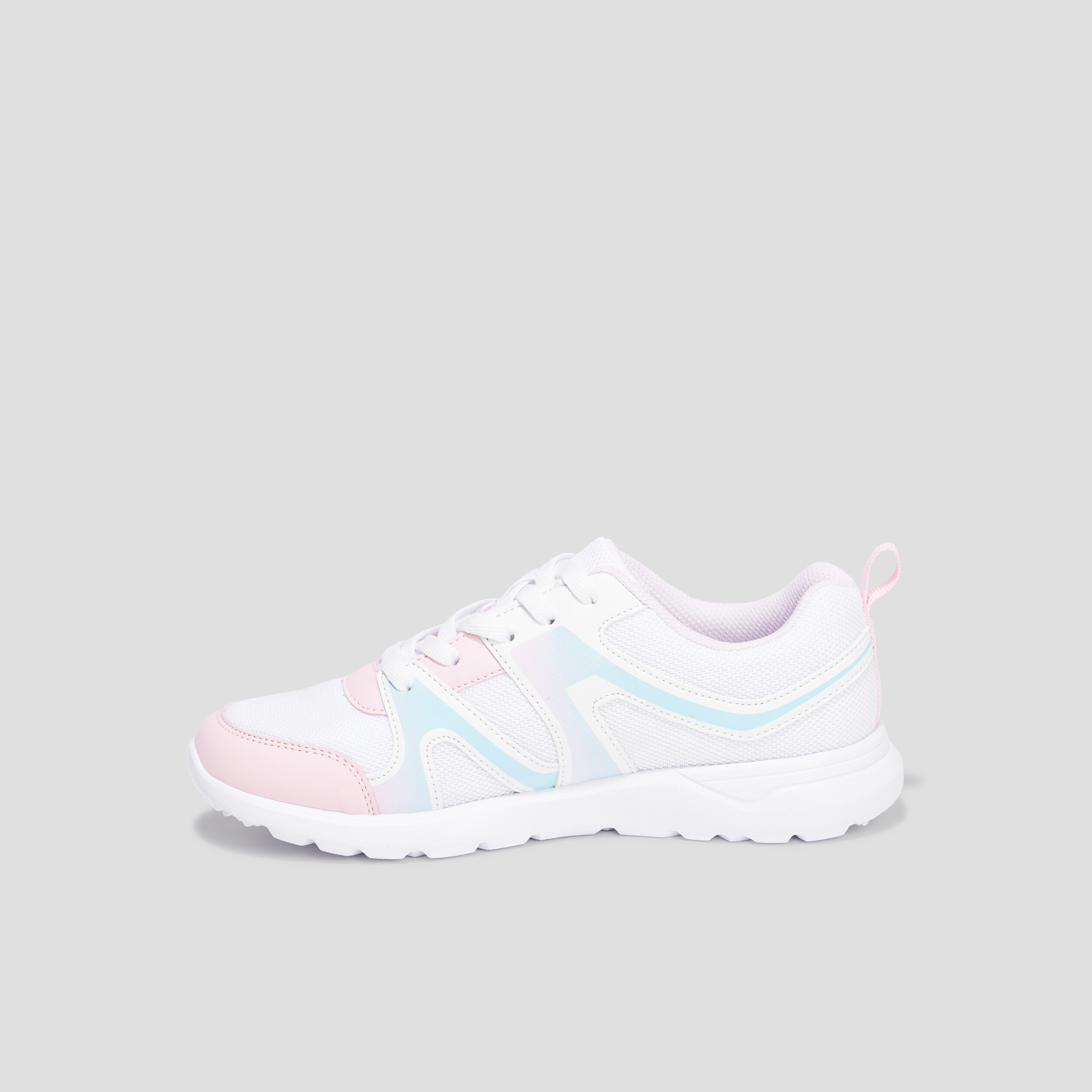 Baskets running lacets blanc fille La Halle