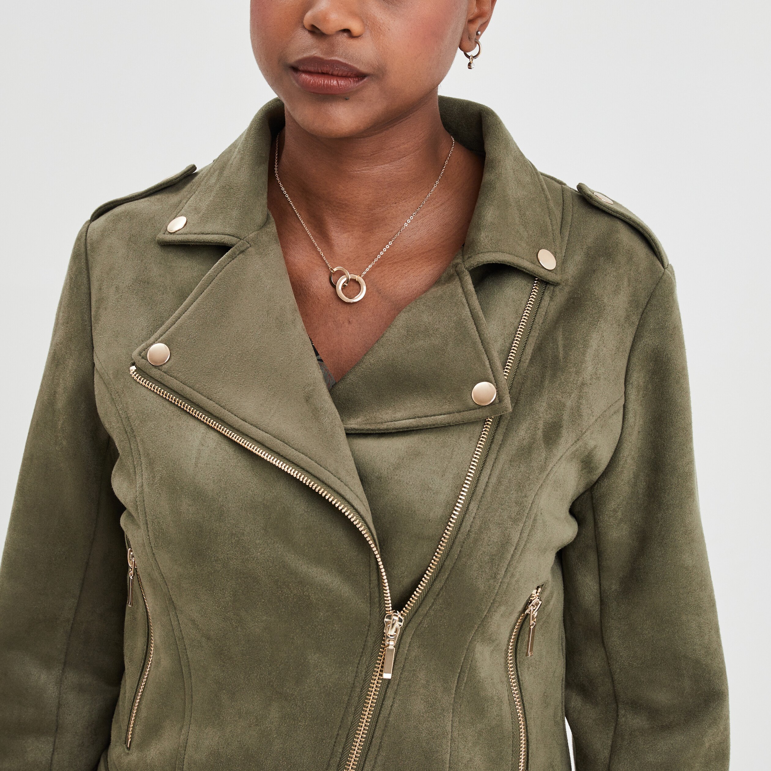 Blouson en suedine femme sale