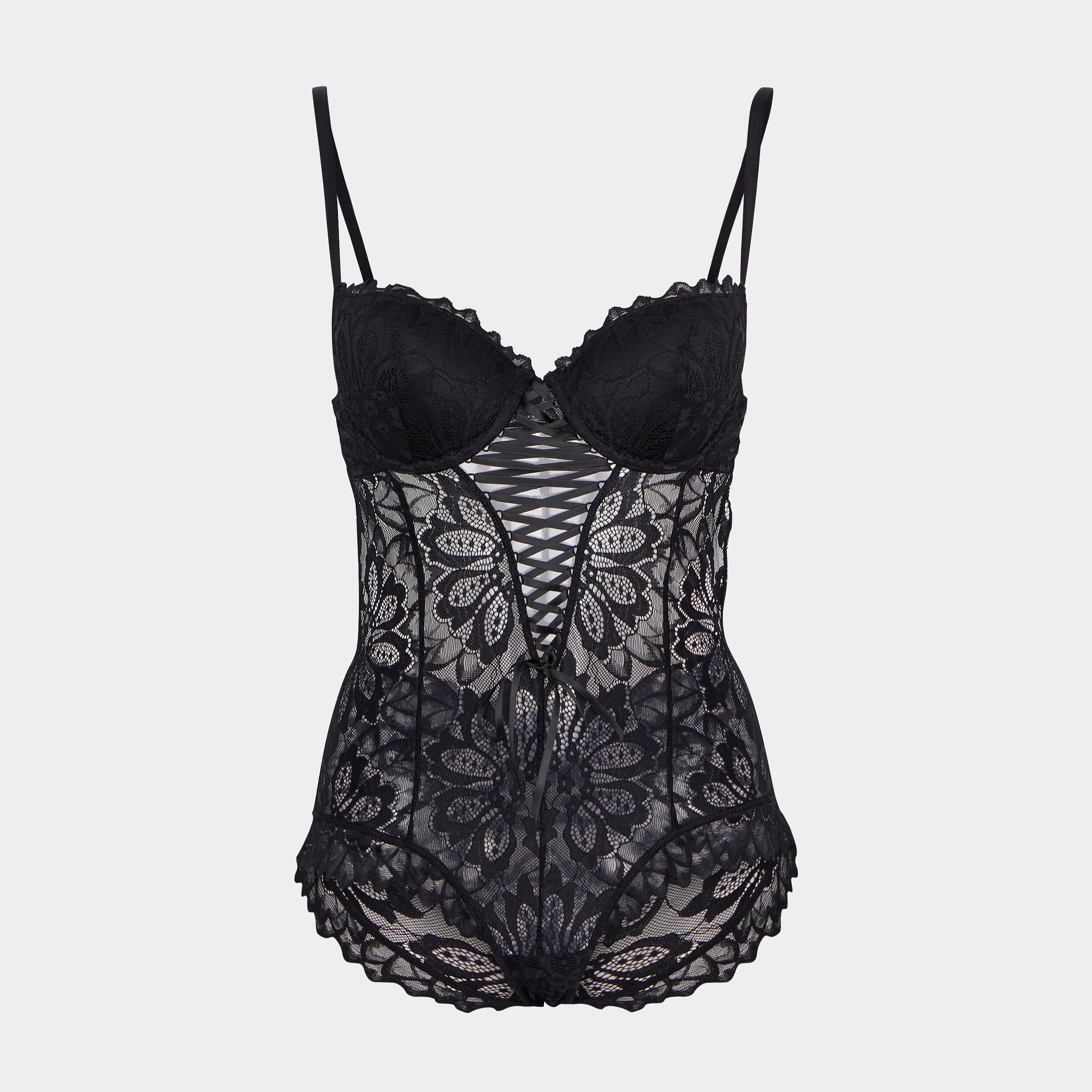 Body avec dentelles Noir Femme Noir - Cdiscount Prêt-à-Porter