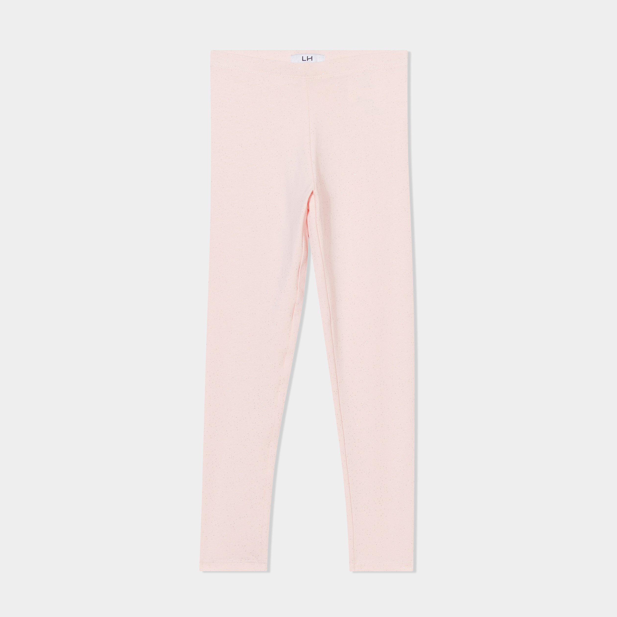 Legging 3 4 coton elastique rose clair fille