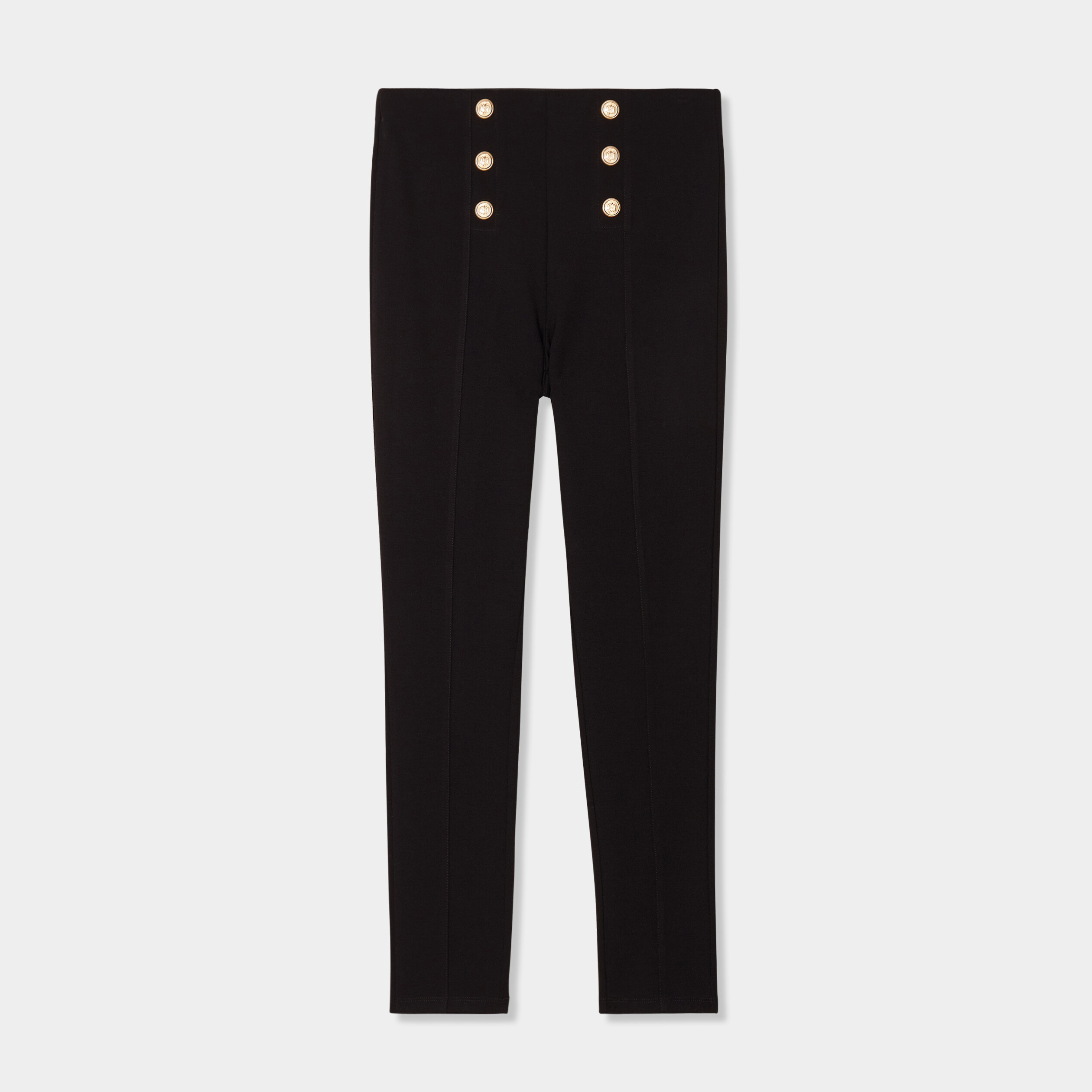 Jegging taille haute elastiquee noir femme La Halle