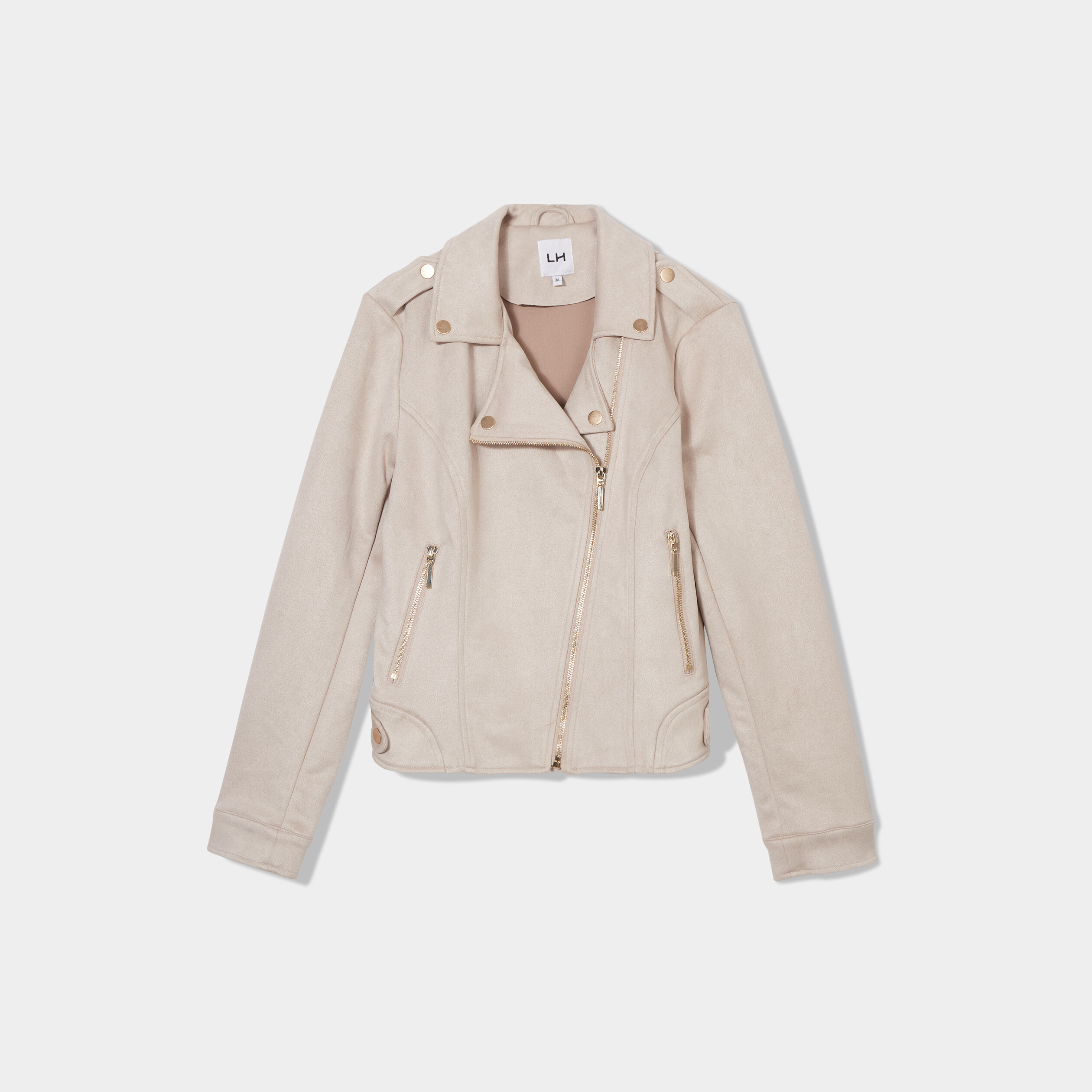 Veste suedine beige sale