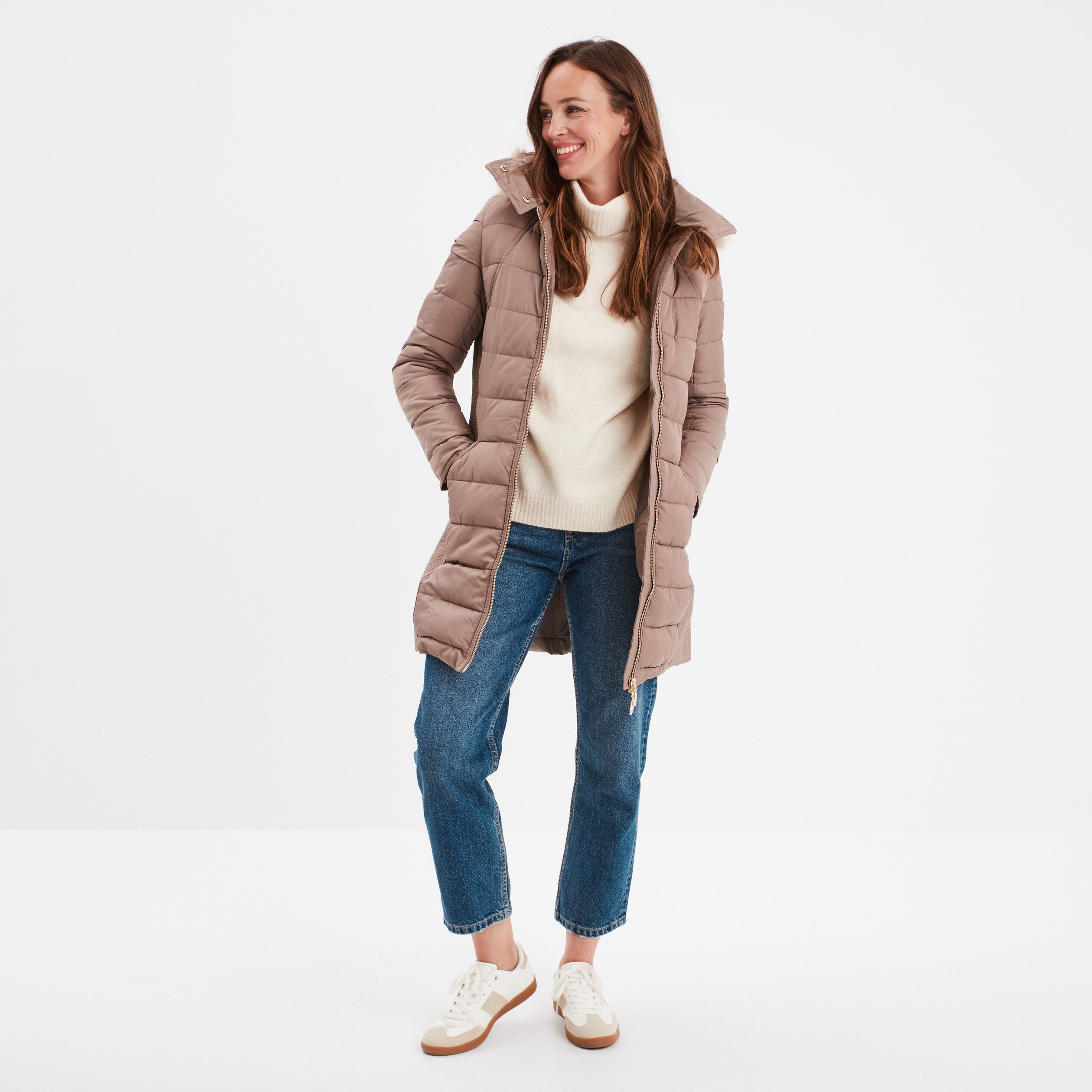 Doudoune shops taupe femme