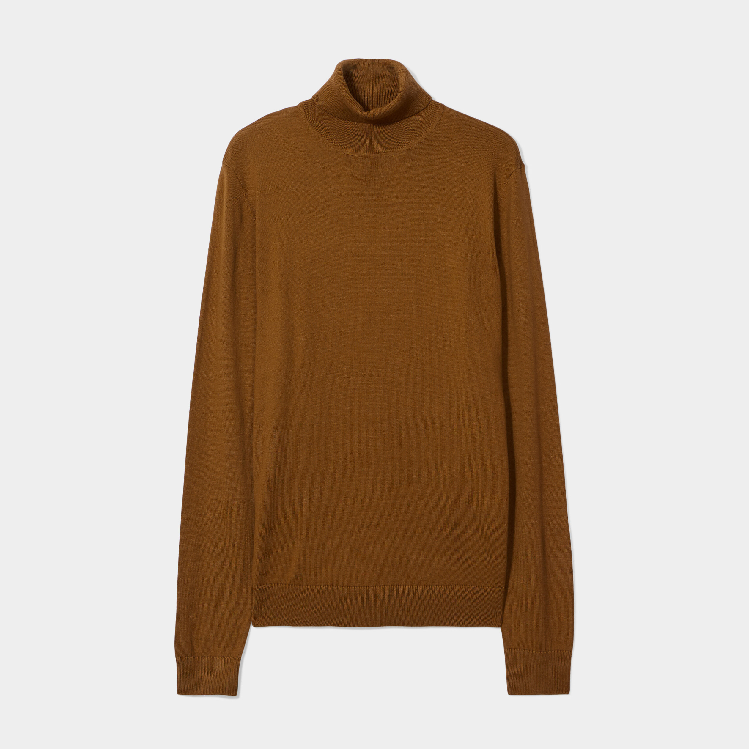 Pull avec col roule camel homme