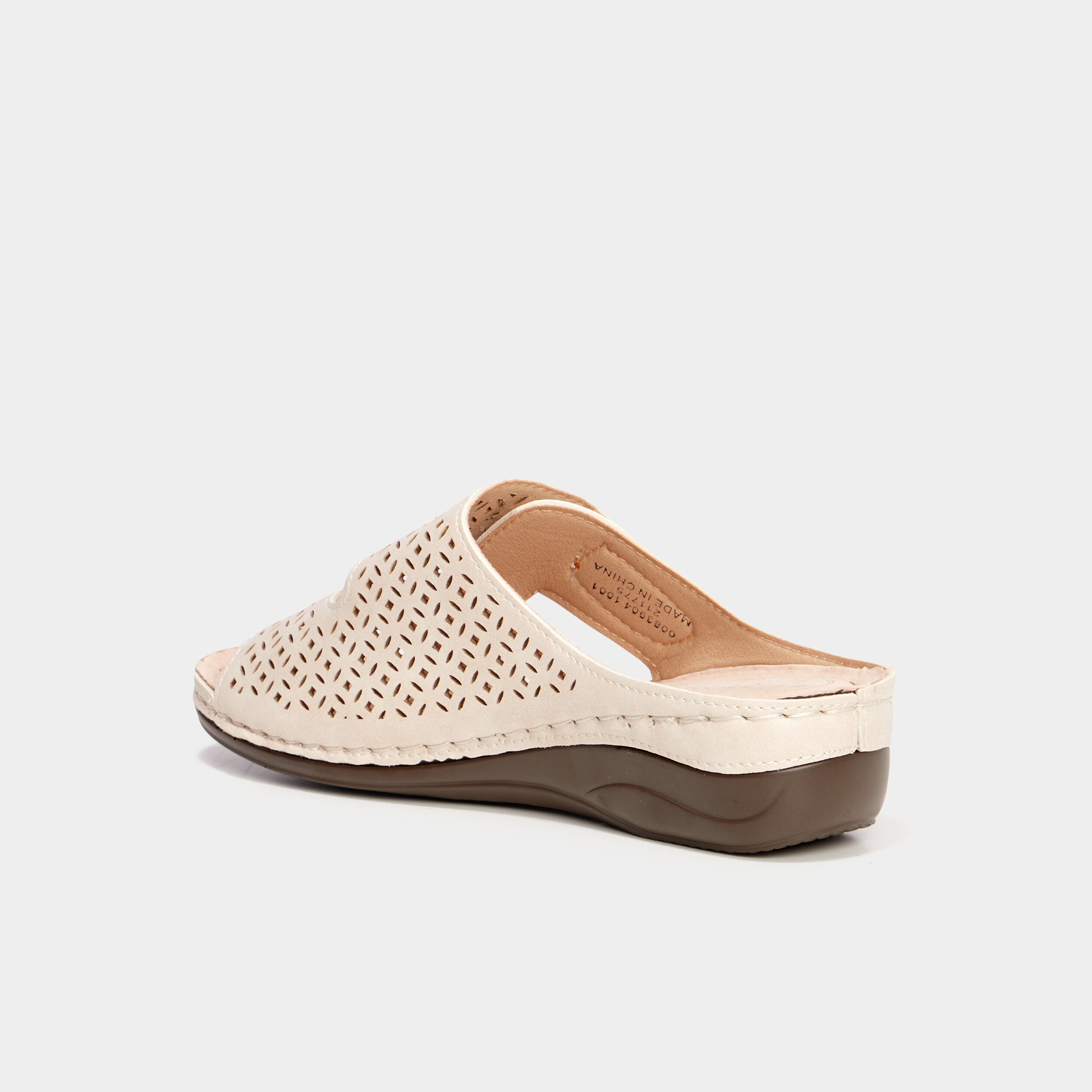 Sandales perforations Confortissimo blanc femme La Halle