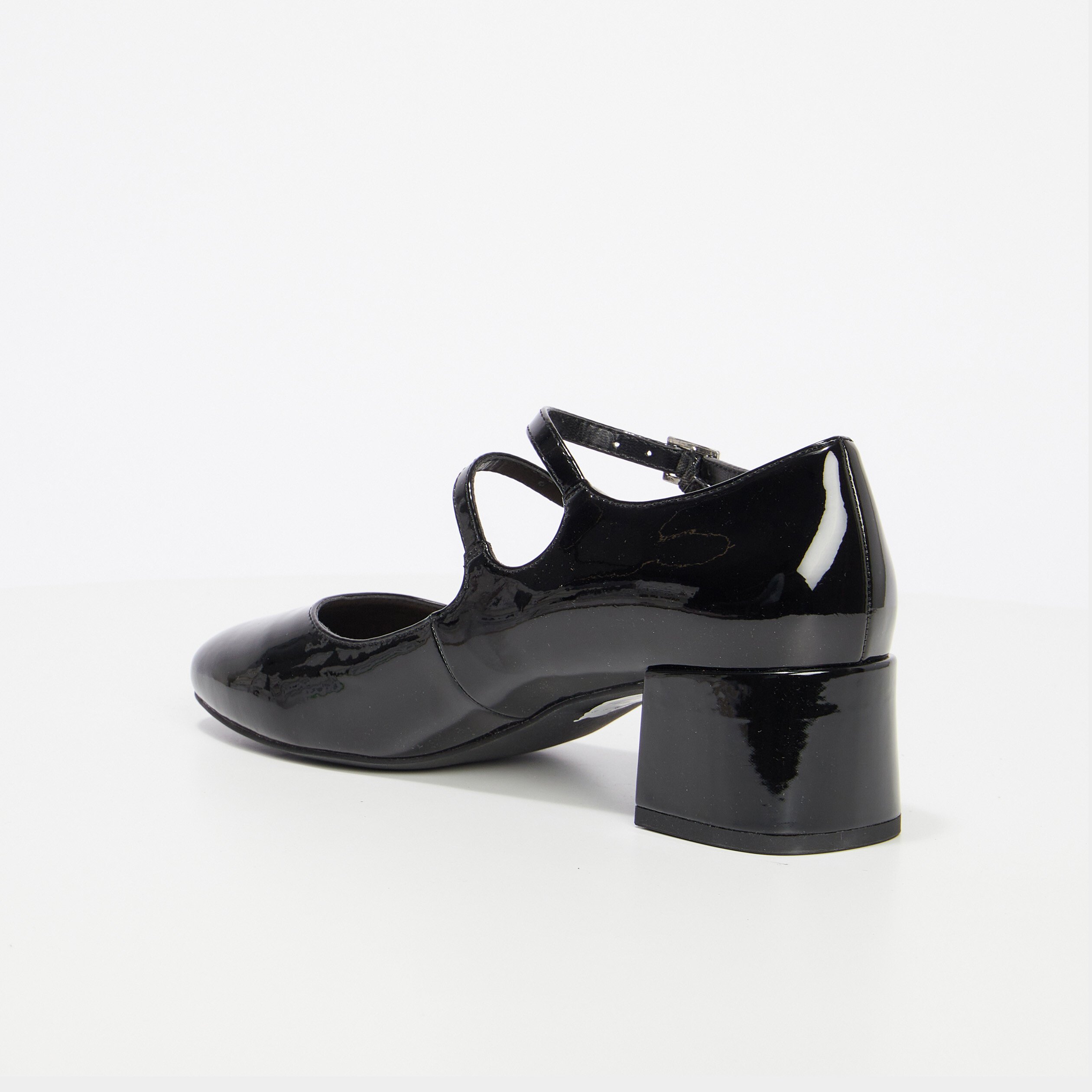 Babies vernies a talons carres noir femme