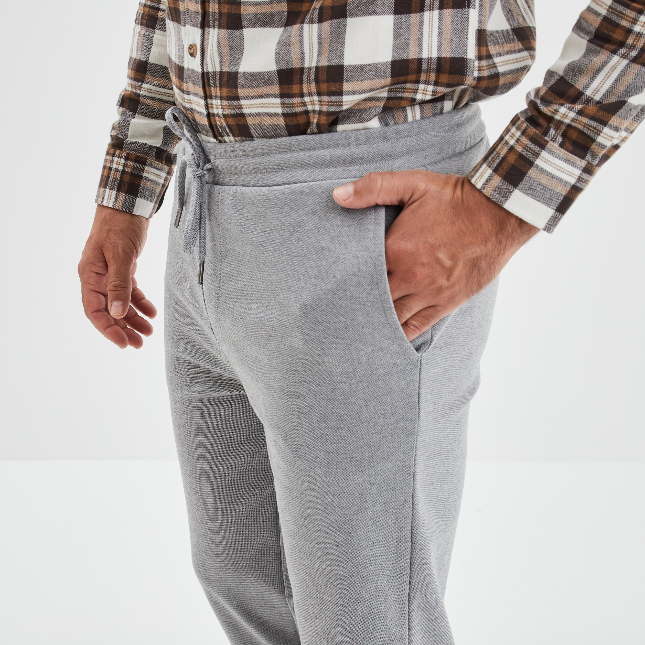 Pantalon de jogging homme - gris clair en coton Dissident - Pantalon Homme  sur MenCorner