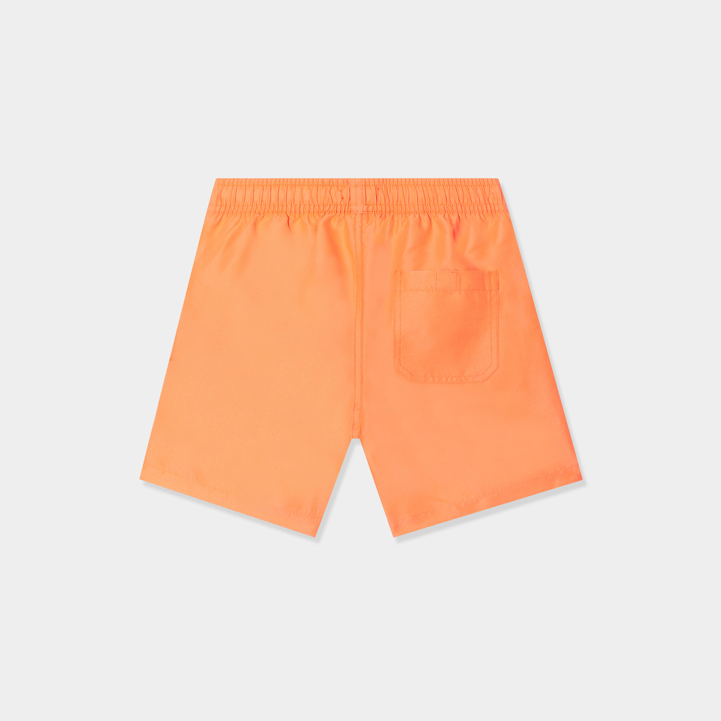 Short de bain uni Wamea Beach orange fluo garcon