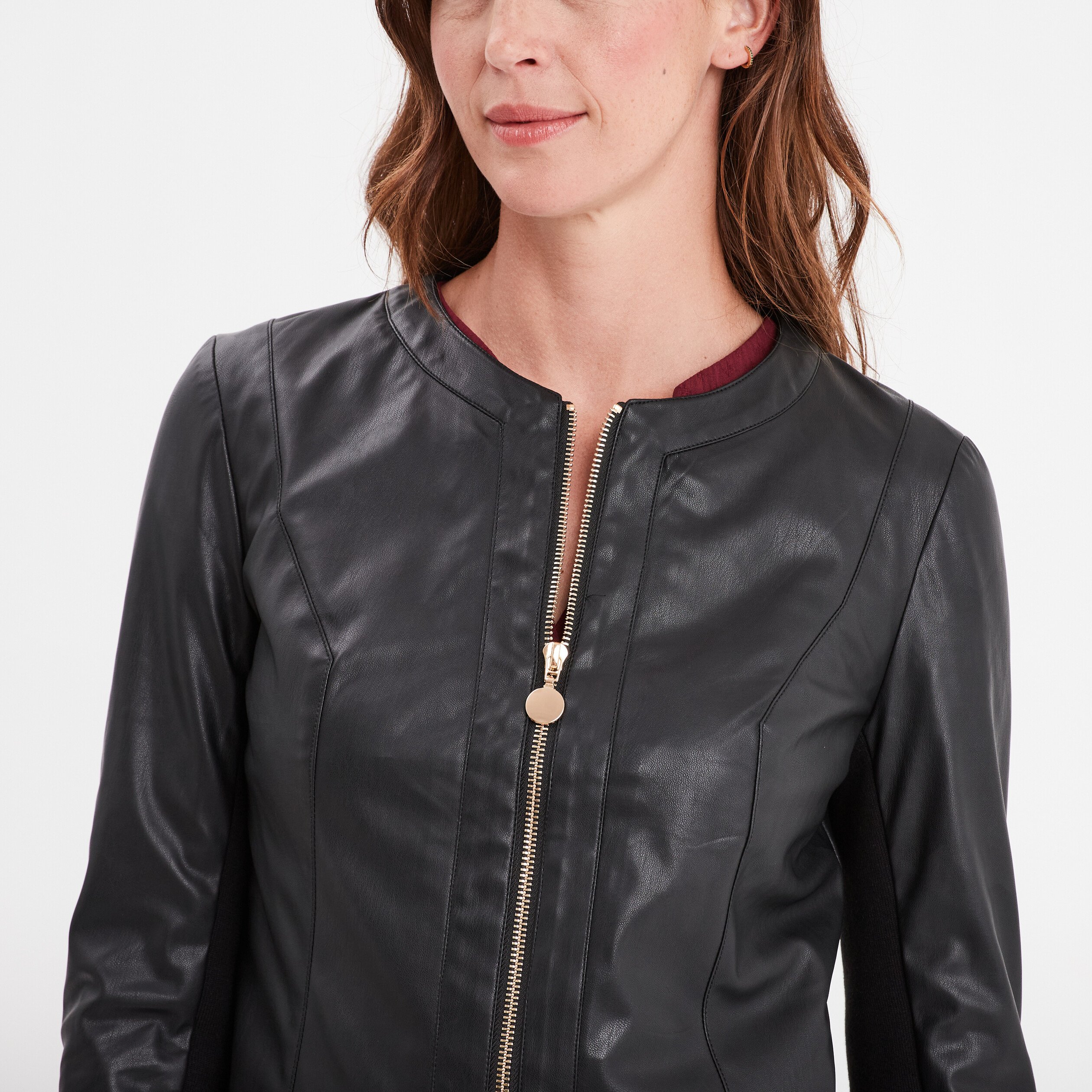 Veste shops femme cuir