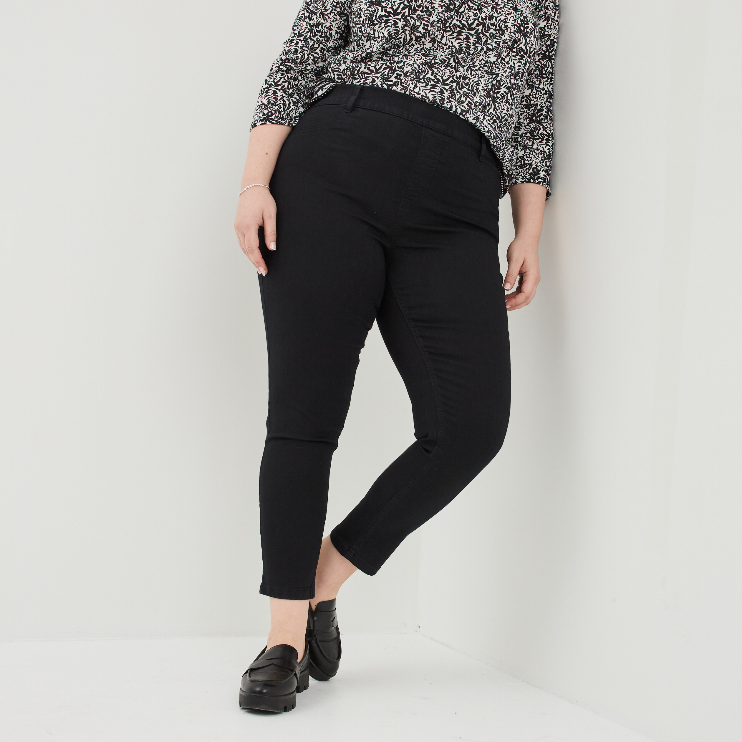 Jegging noir femme taille haute hotsell