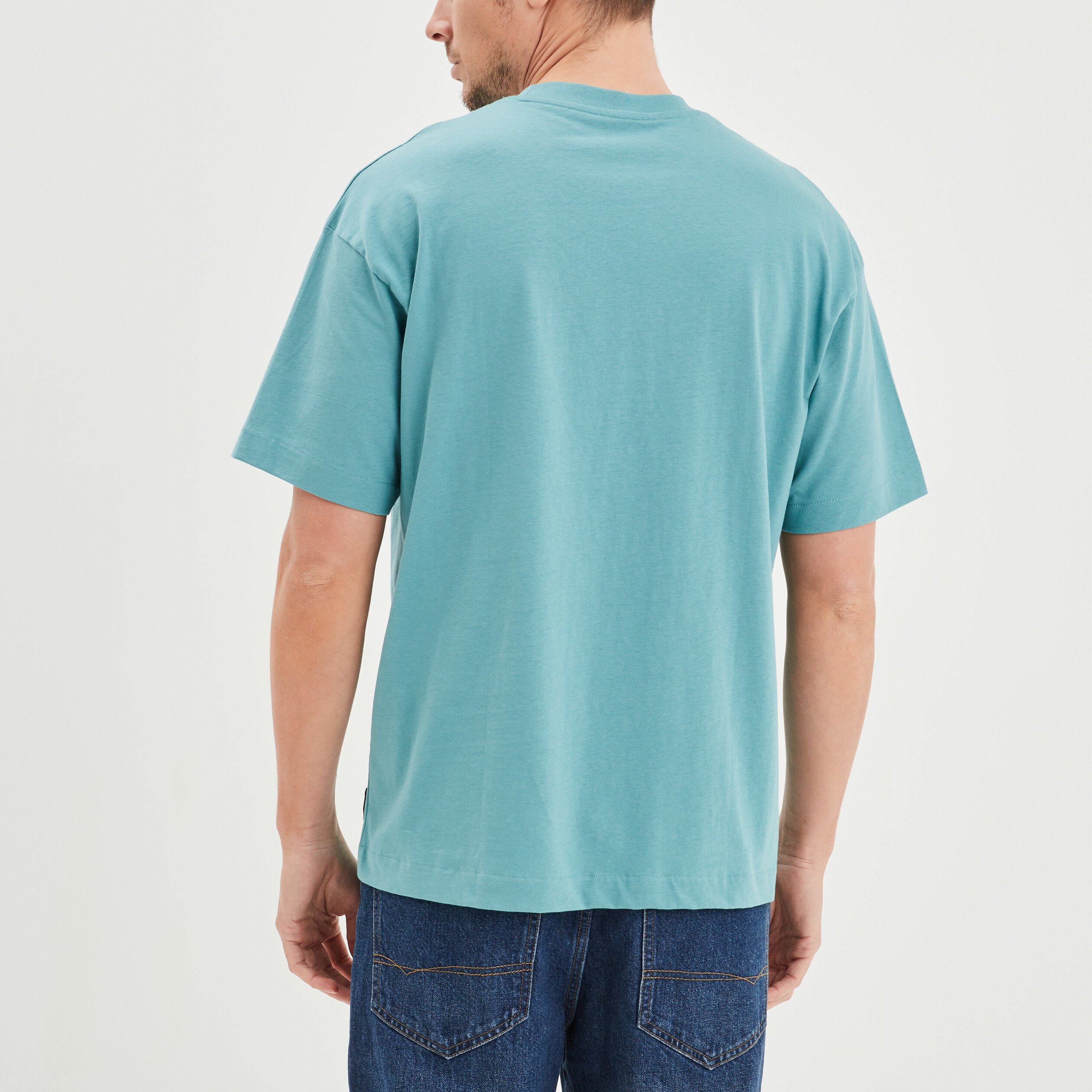 Tee shirt bleu turquoise homme on sale