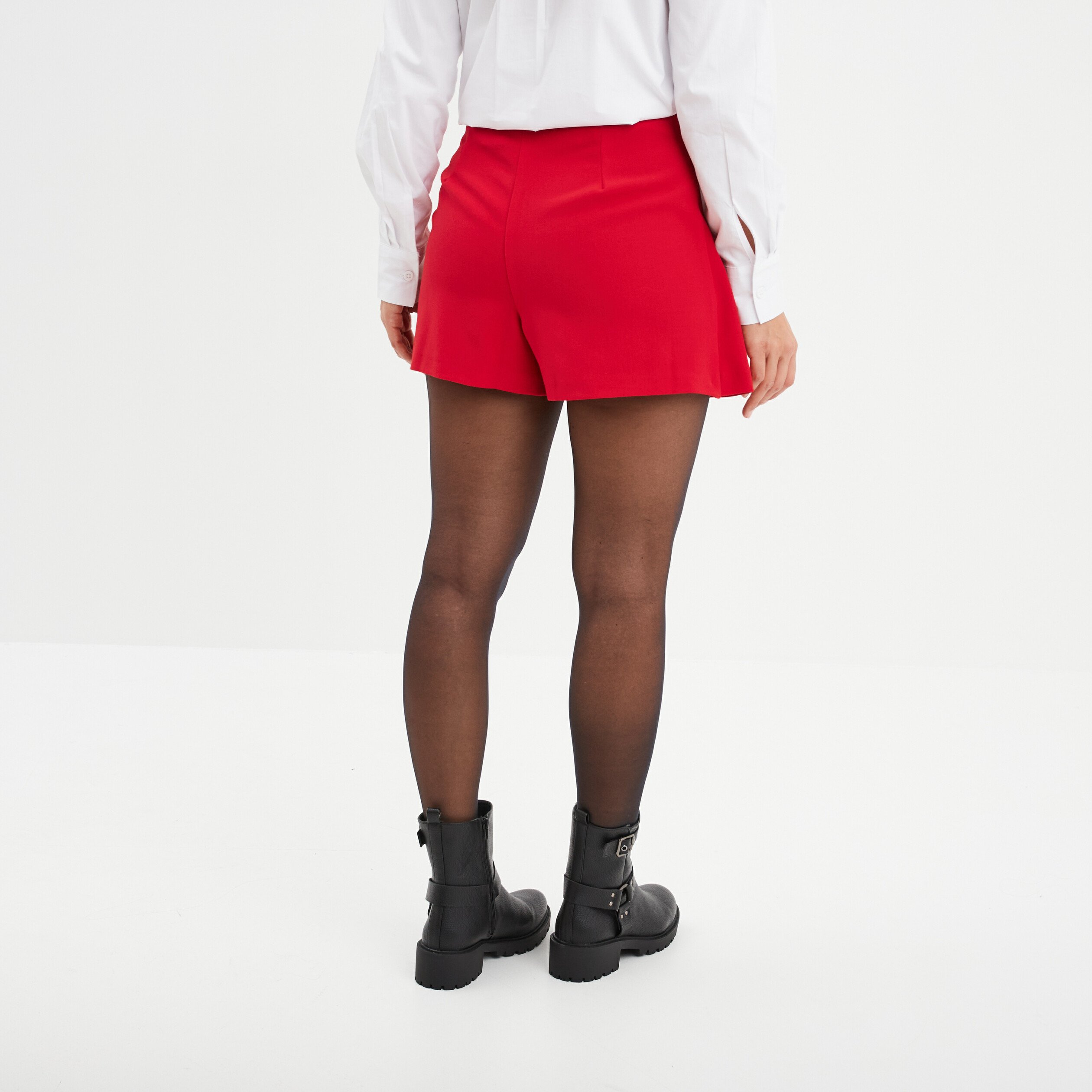 Jupe short portefeuille Liberto rouge femme La Halle