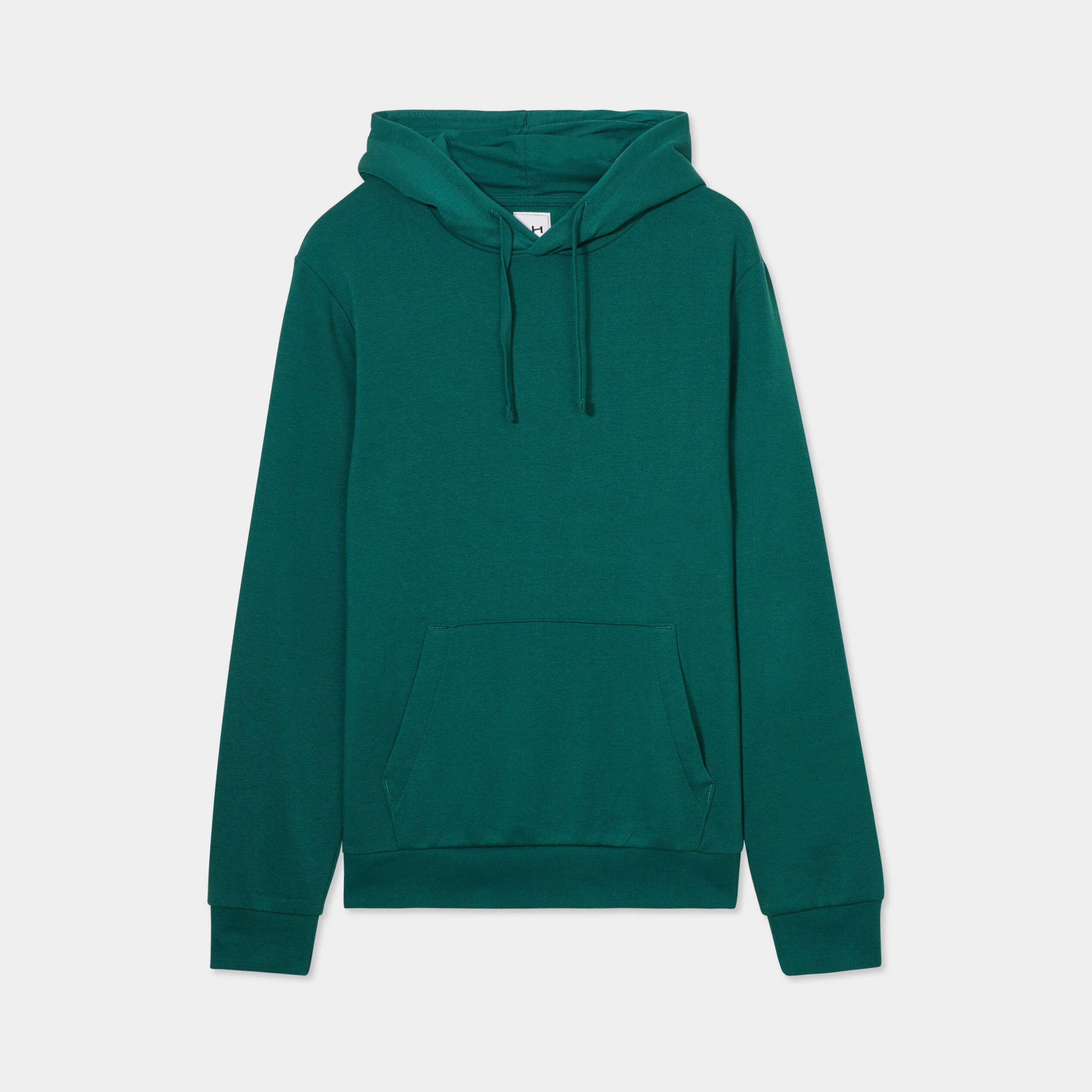 Sweat molleton a capuche hoodie vert fonce homme