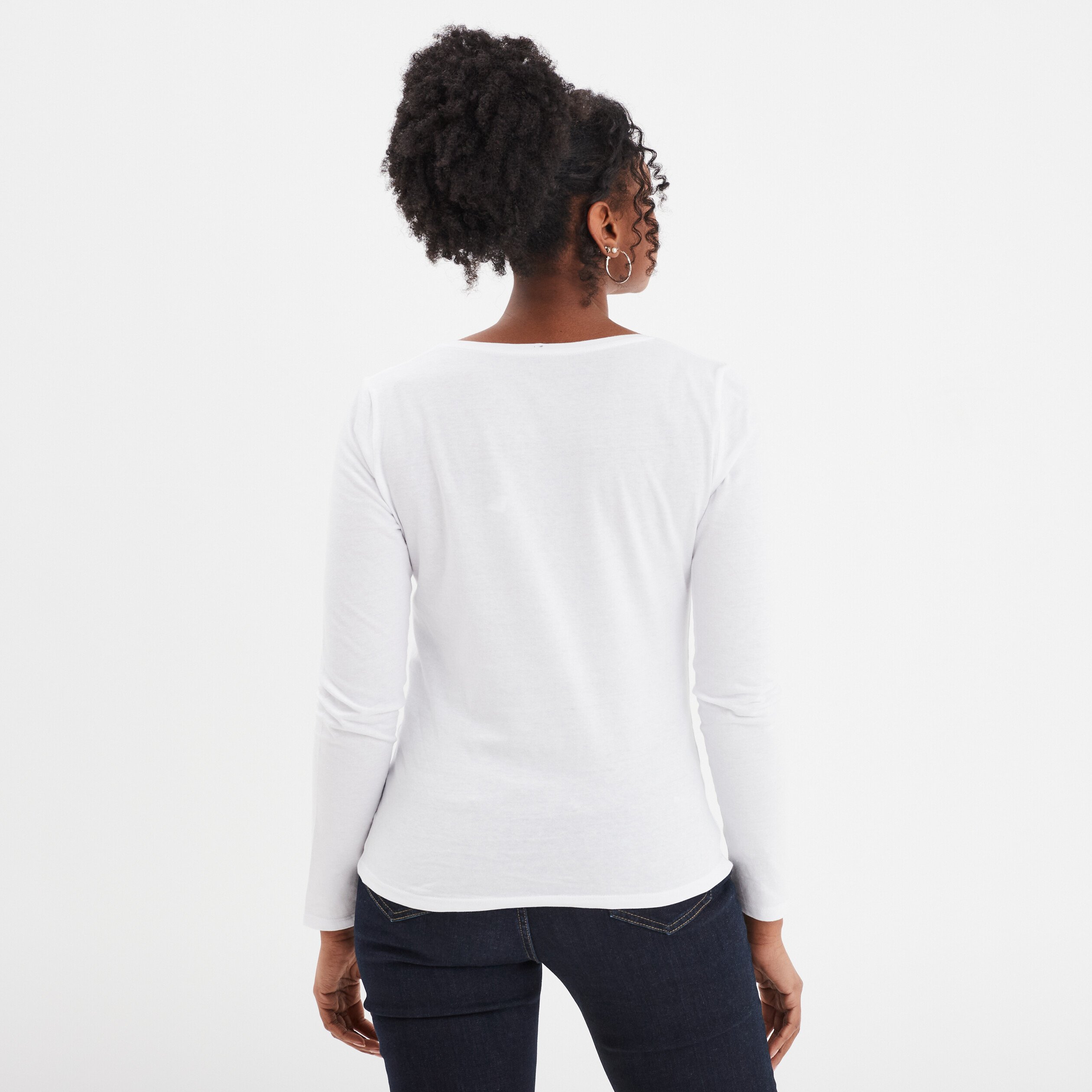 Tee shirt femme manche longue blanc online